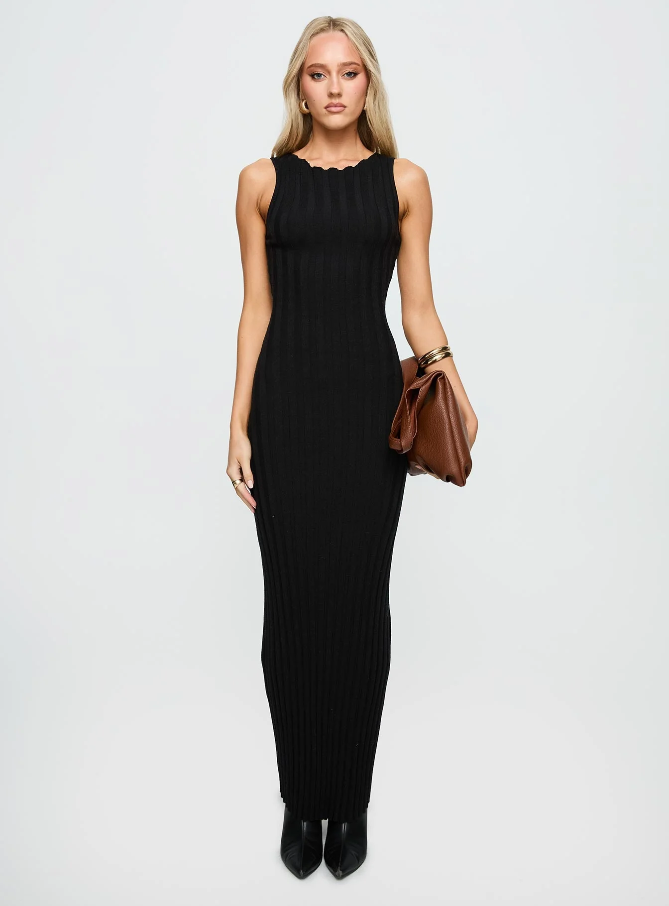 Harp Maxi Dress Black - Image 6