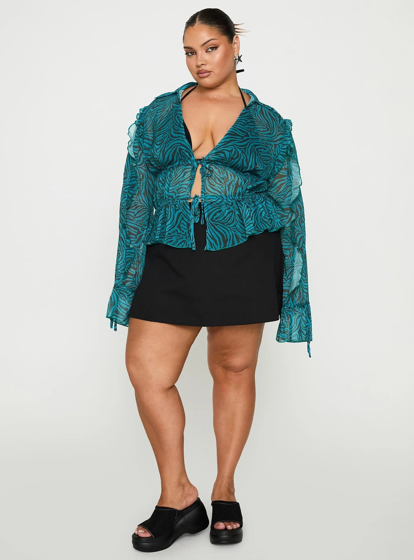 Holidaze Long Sleeve Top Zebra Curve - Image 3