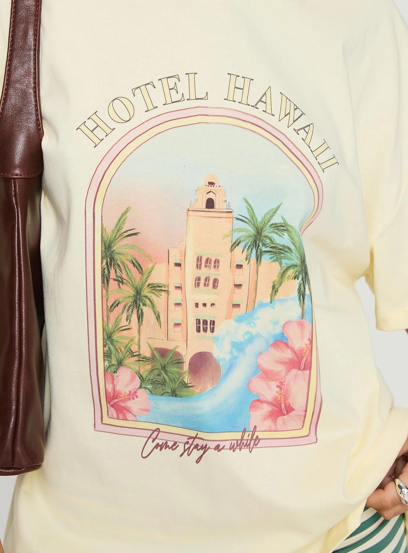 Hotel Hawaii Oversized Tee Yellow - Image 6