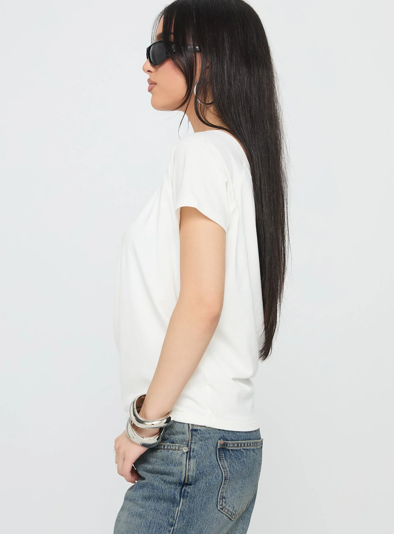 Icon Baby Off Shoulder Top White - Image 4