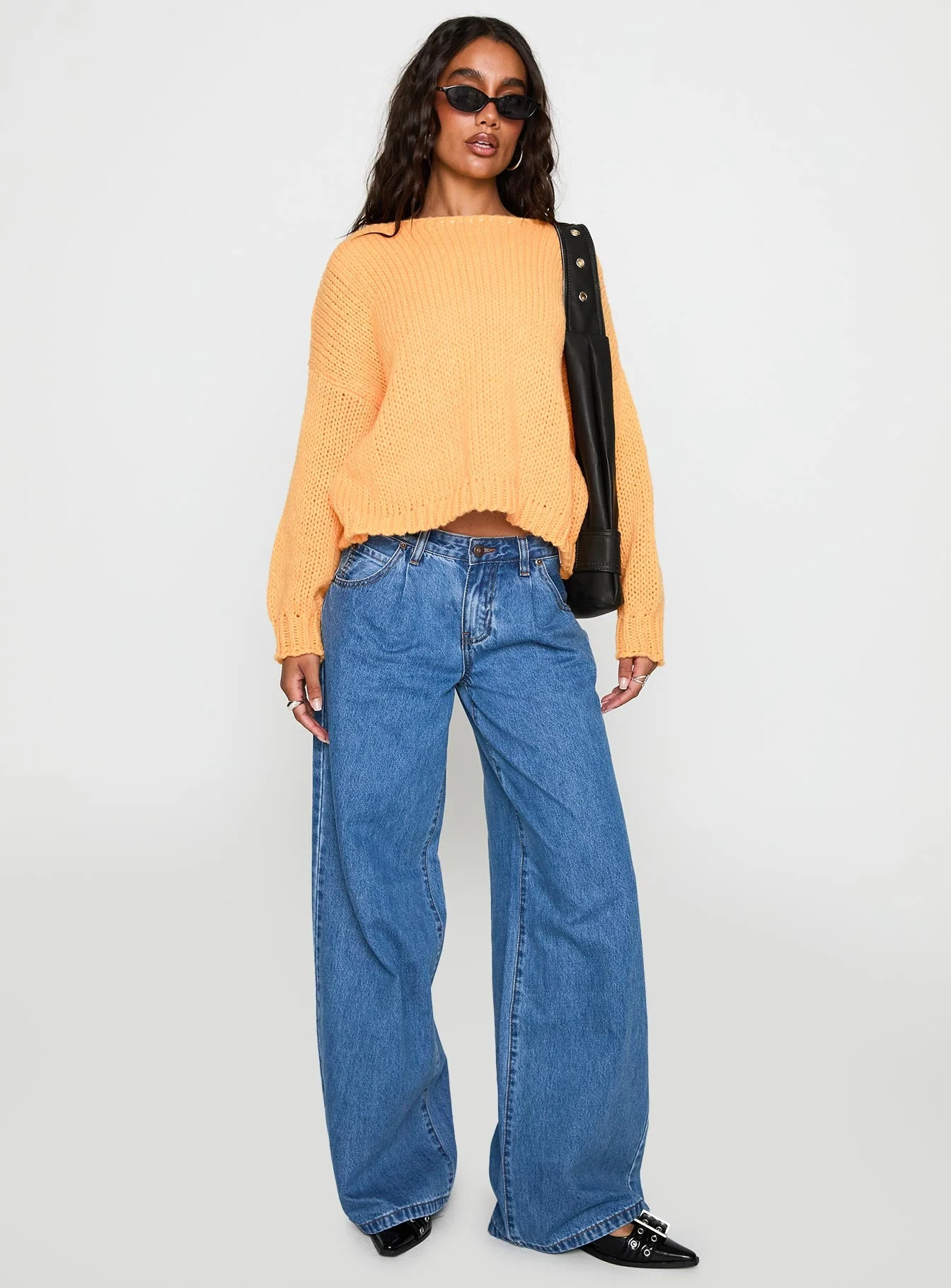 In The Evening Knit Sweater Orange - Image 2