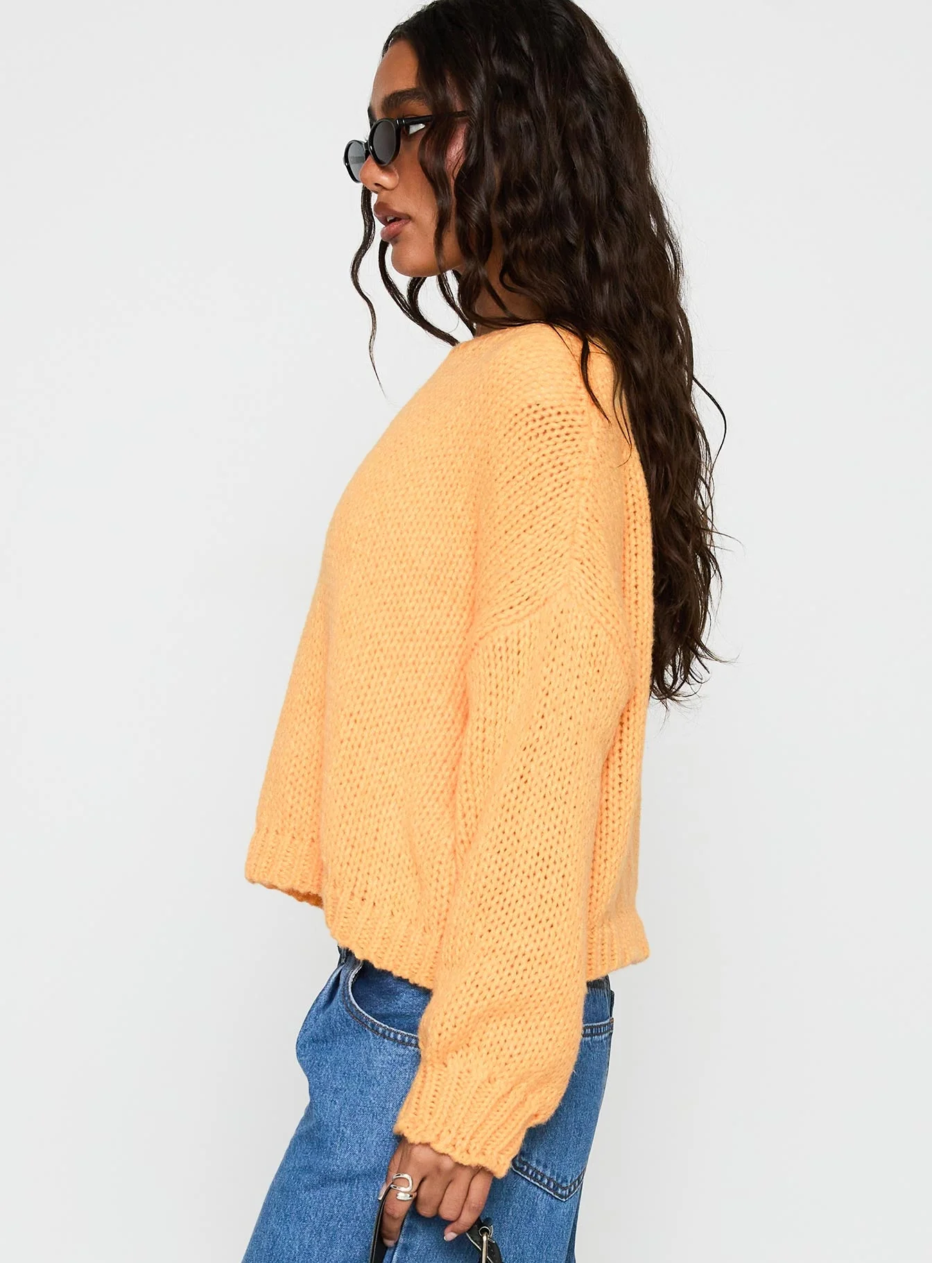 In The Evening Knit Sweater Orange - Image 3