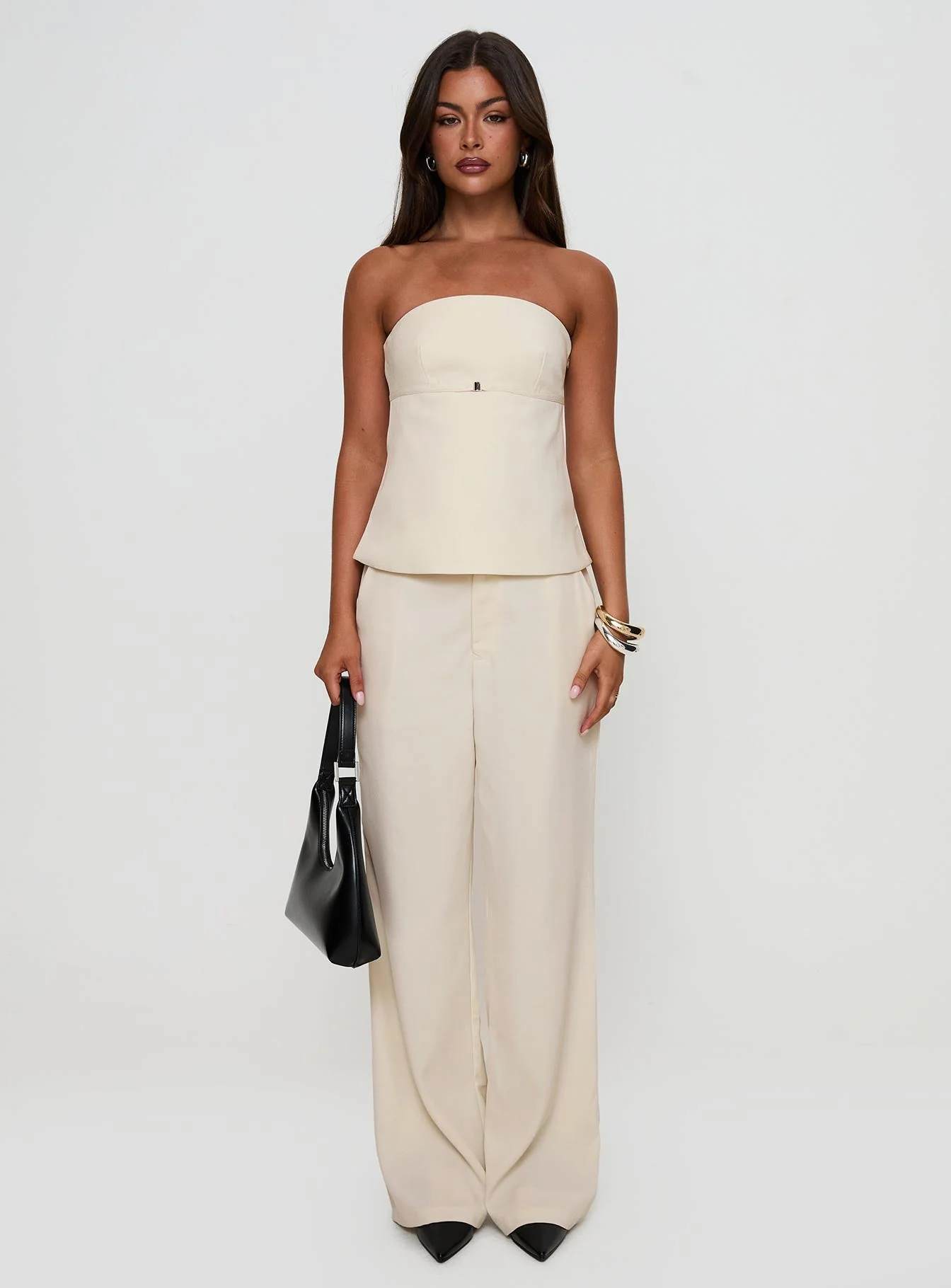 Irresistible Wide Leg Pant Cream Petite - Image 7