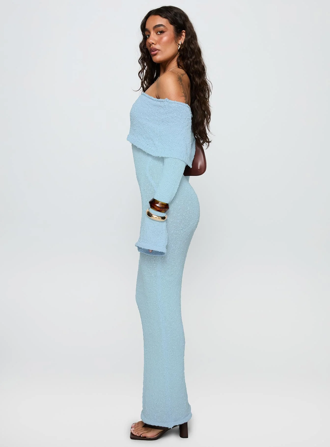 Karynn Long Sleeve Maxi Dress Blue - Image 4