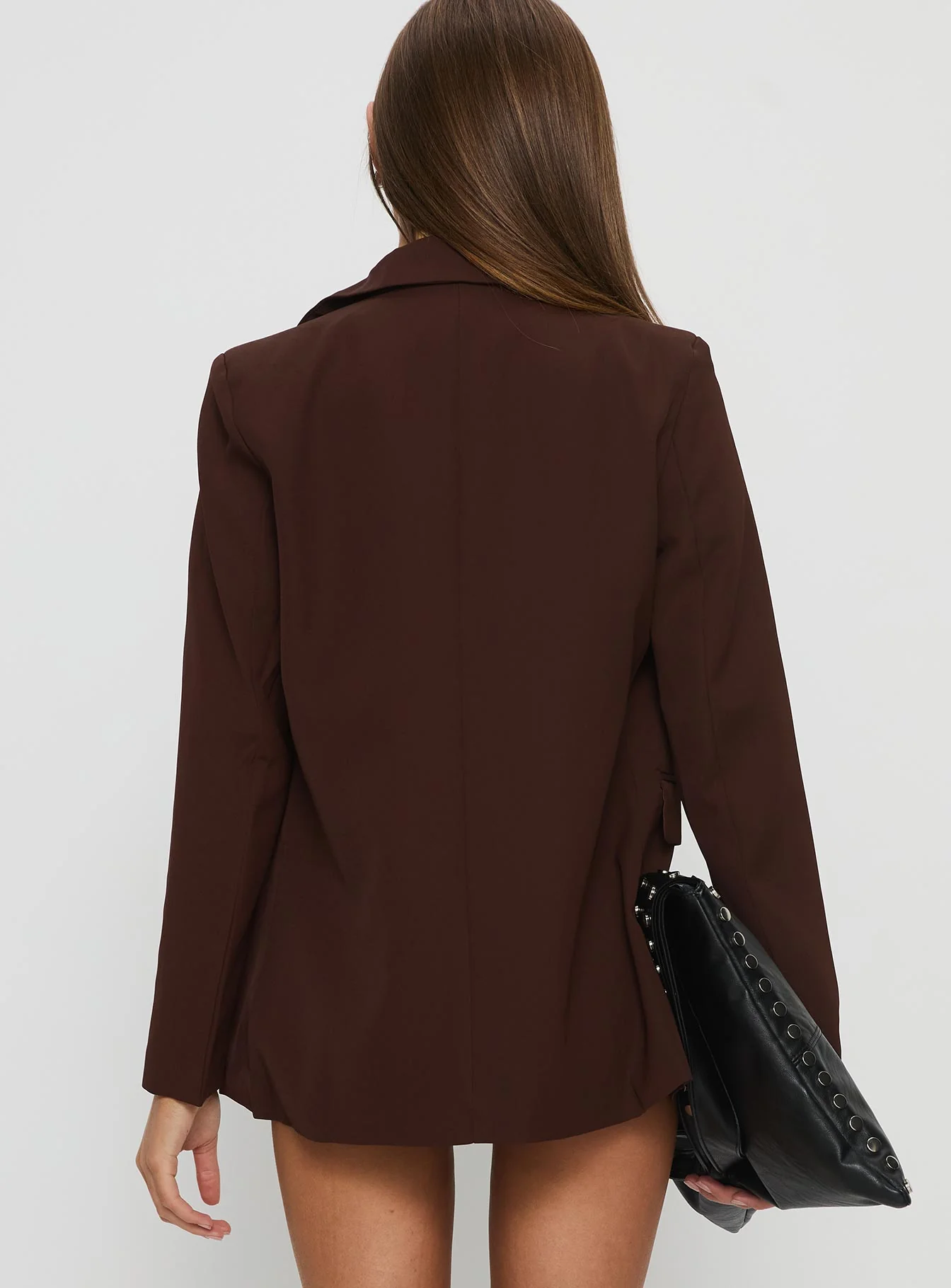 Katrice Oversized Blazer Chocolate - Image 5