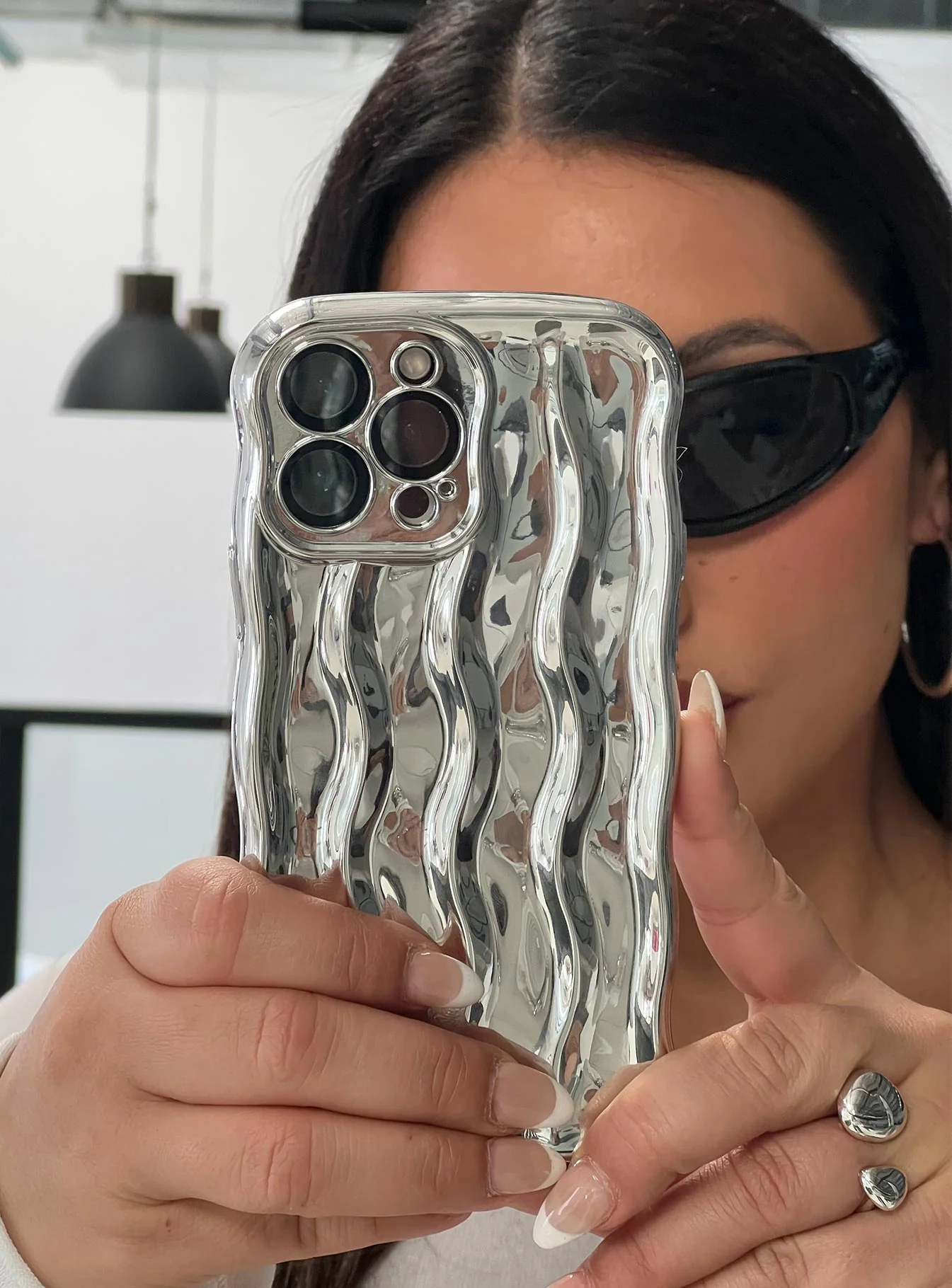Keep Talking iPhone Case Silver - Image 3