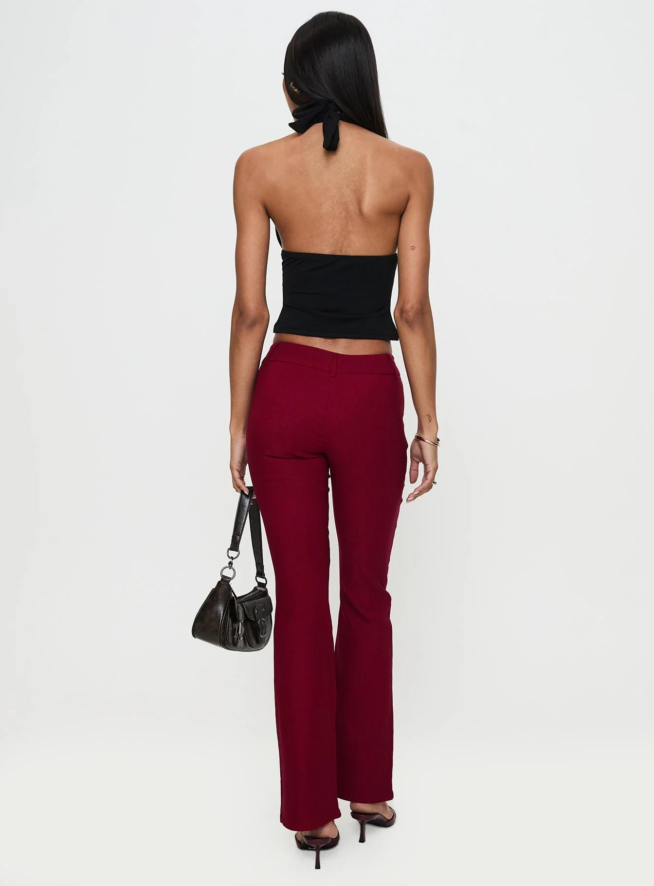 Kinkirk Flared Pants Burgundy Petite - Image 5