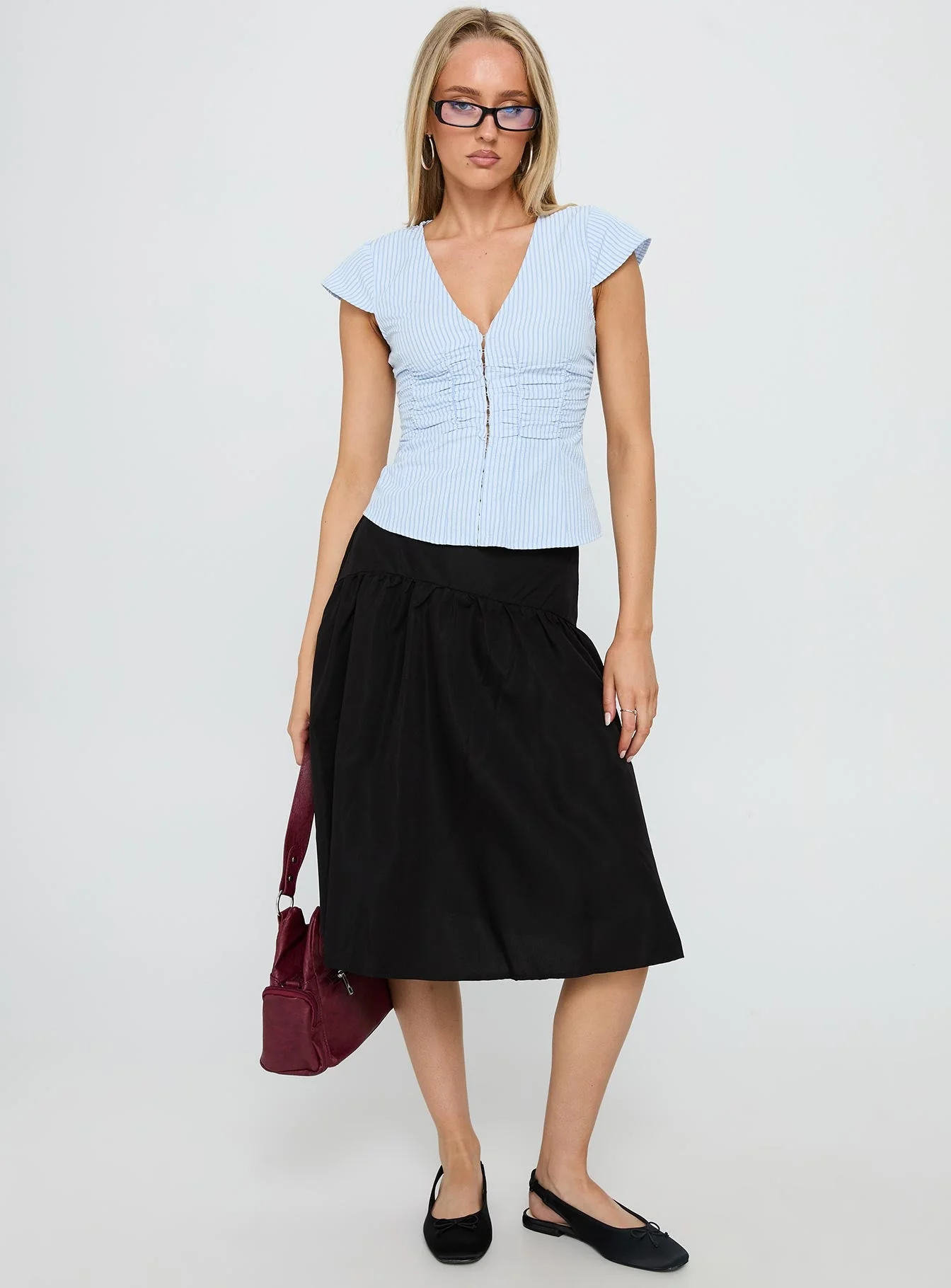 Kodee Midi Skirt Black - Image 3
