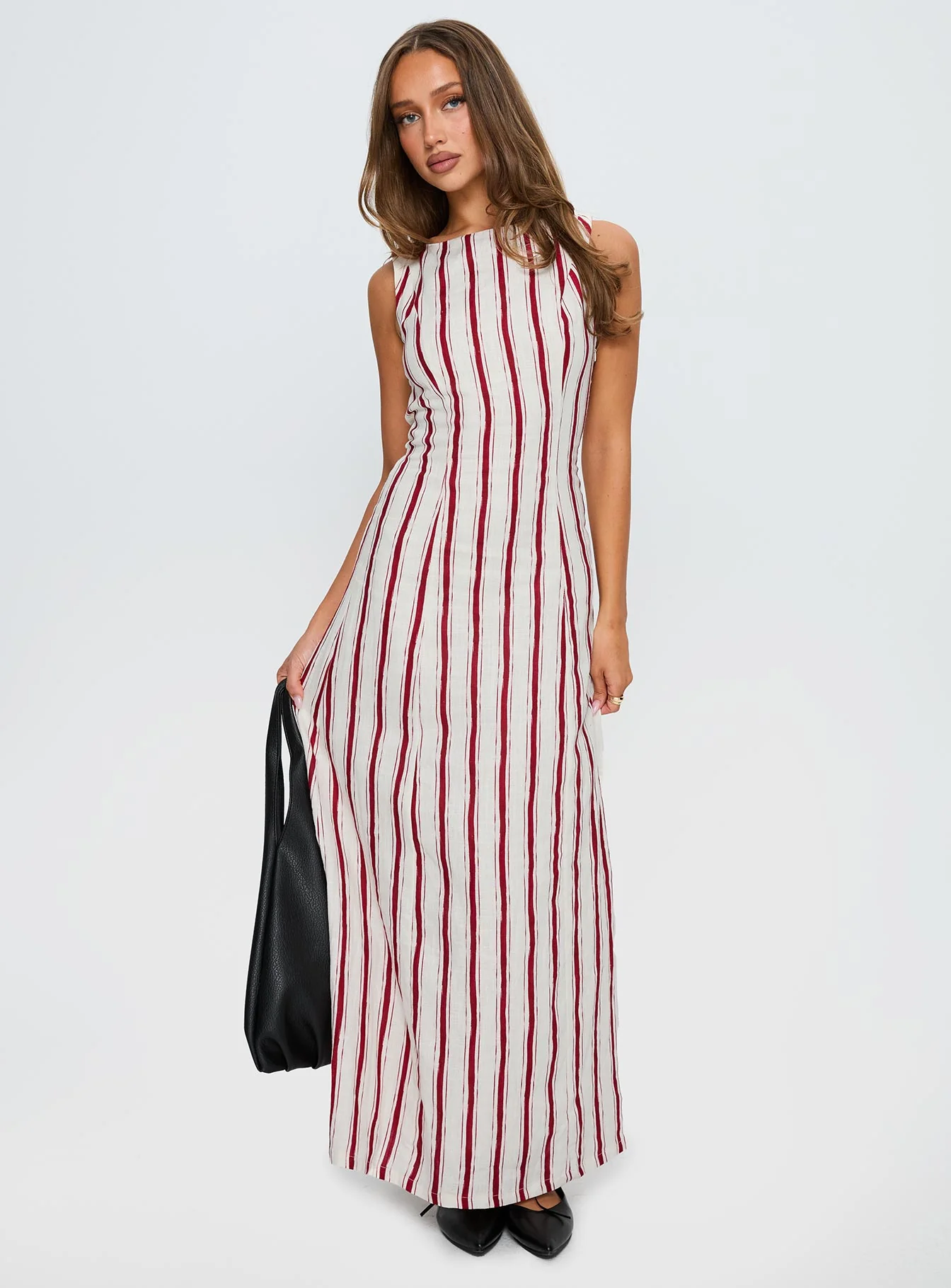 Lewisa Maxi Dress Red Stripe - Image 2