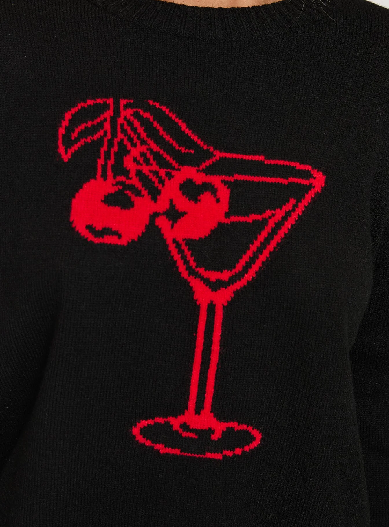 Like A Charm Knit Sweater Black / Red - Image 6