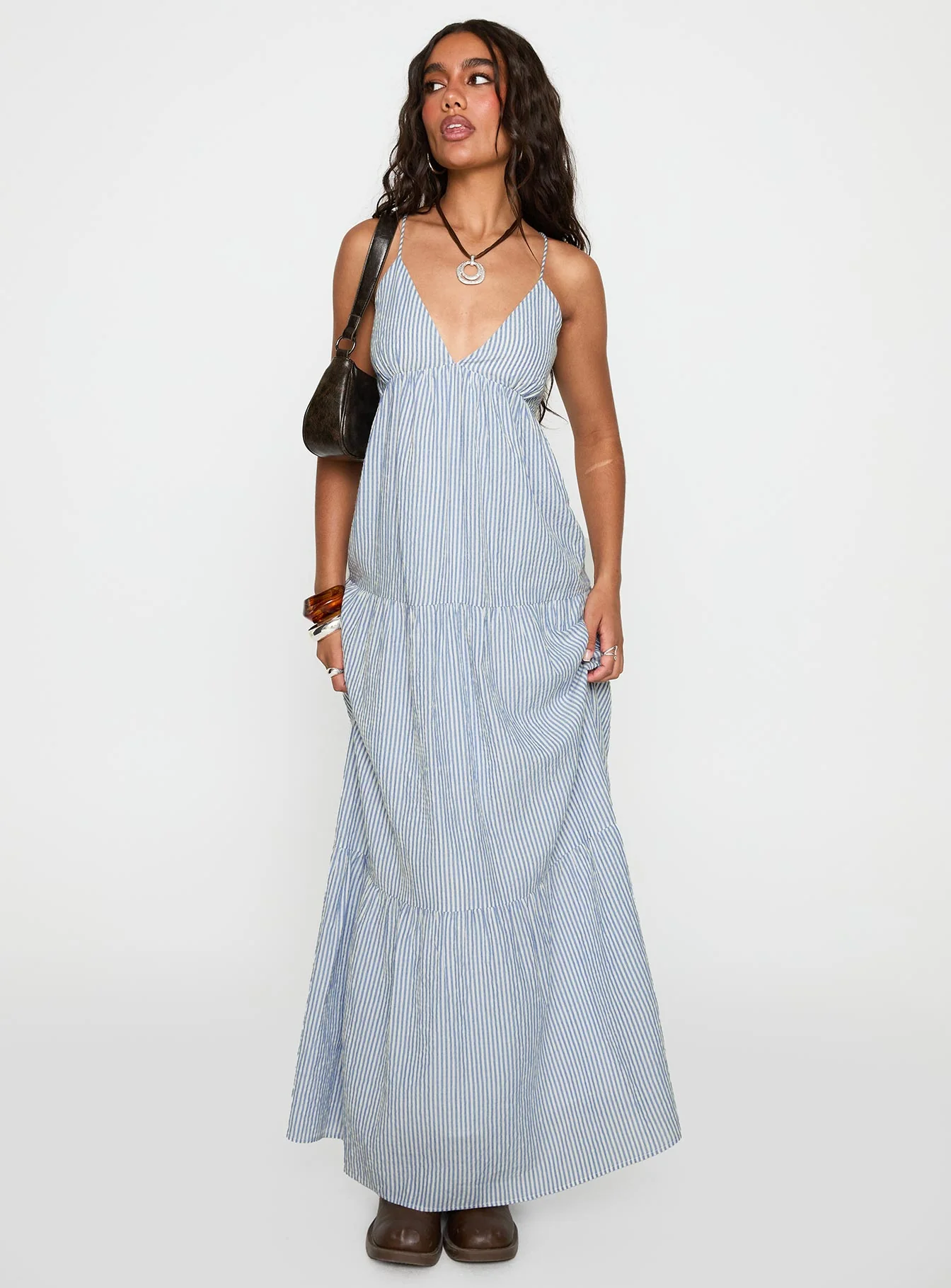 Lost Upstate Maxi Dress Blue Stripe - Image 2