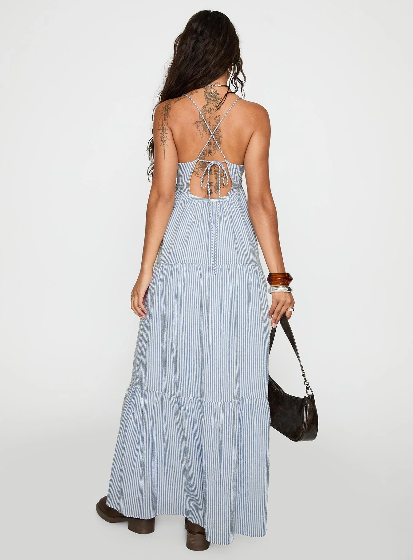Lost Upstate Maxi Dress Blue Stripe - Image 4
