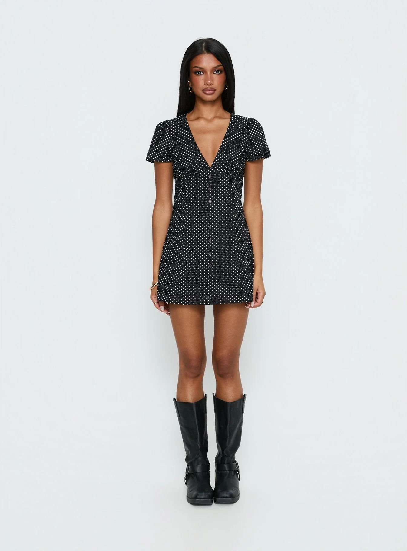 Loveliness Playsuit Black Polka - Image 8