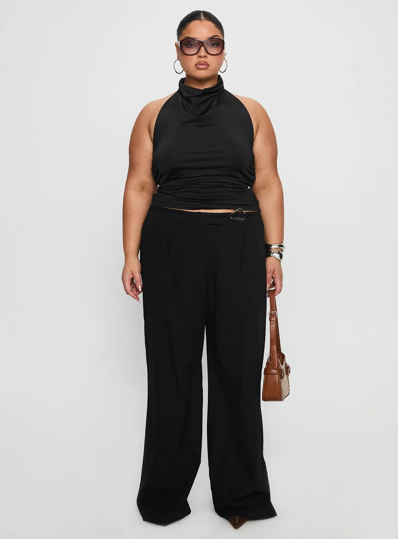 Lucetta Wide Leg Pant Black Curve - Image 7