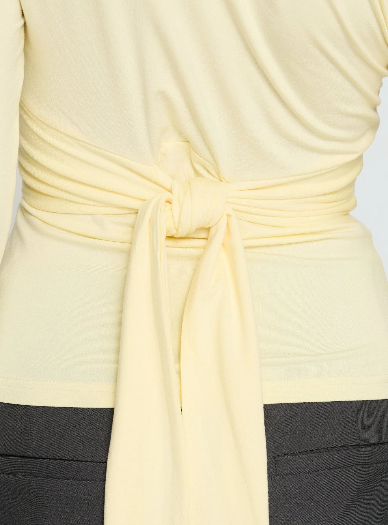 Madelon Long Sleeve Wrap Top Butter - Image 7