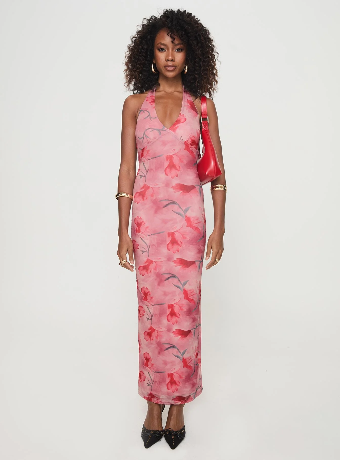 Maillard Halter Maxi Dress Pink - Image 7