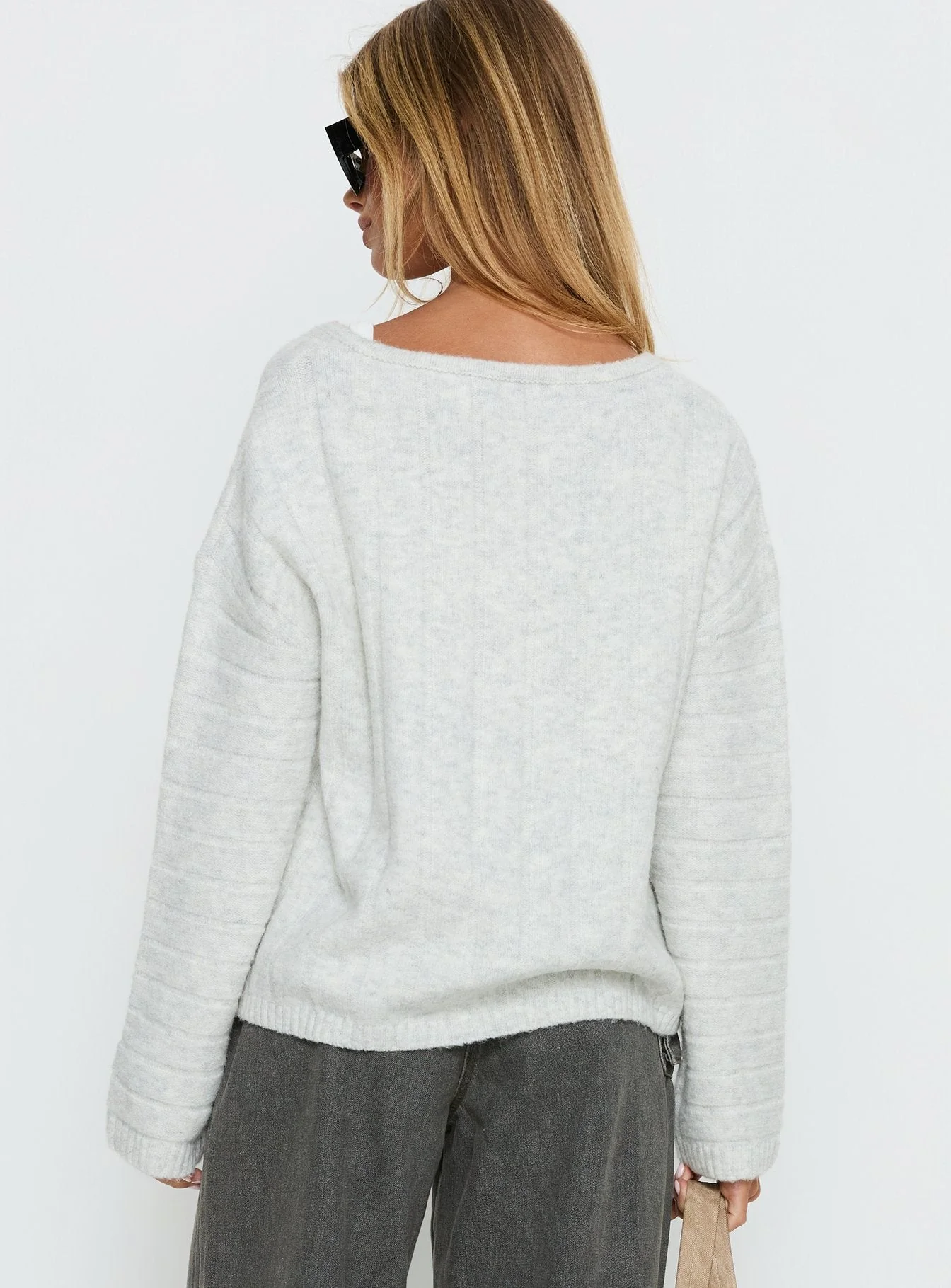 Main Thing Knit Sweater Grey Marle - Image 5