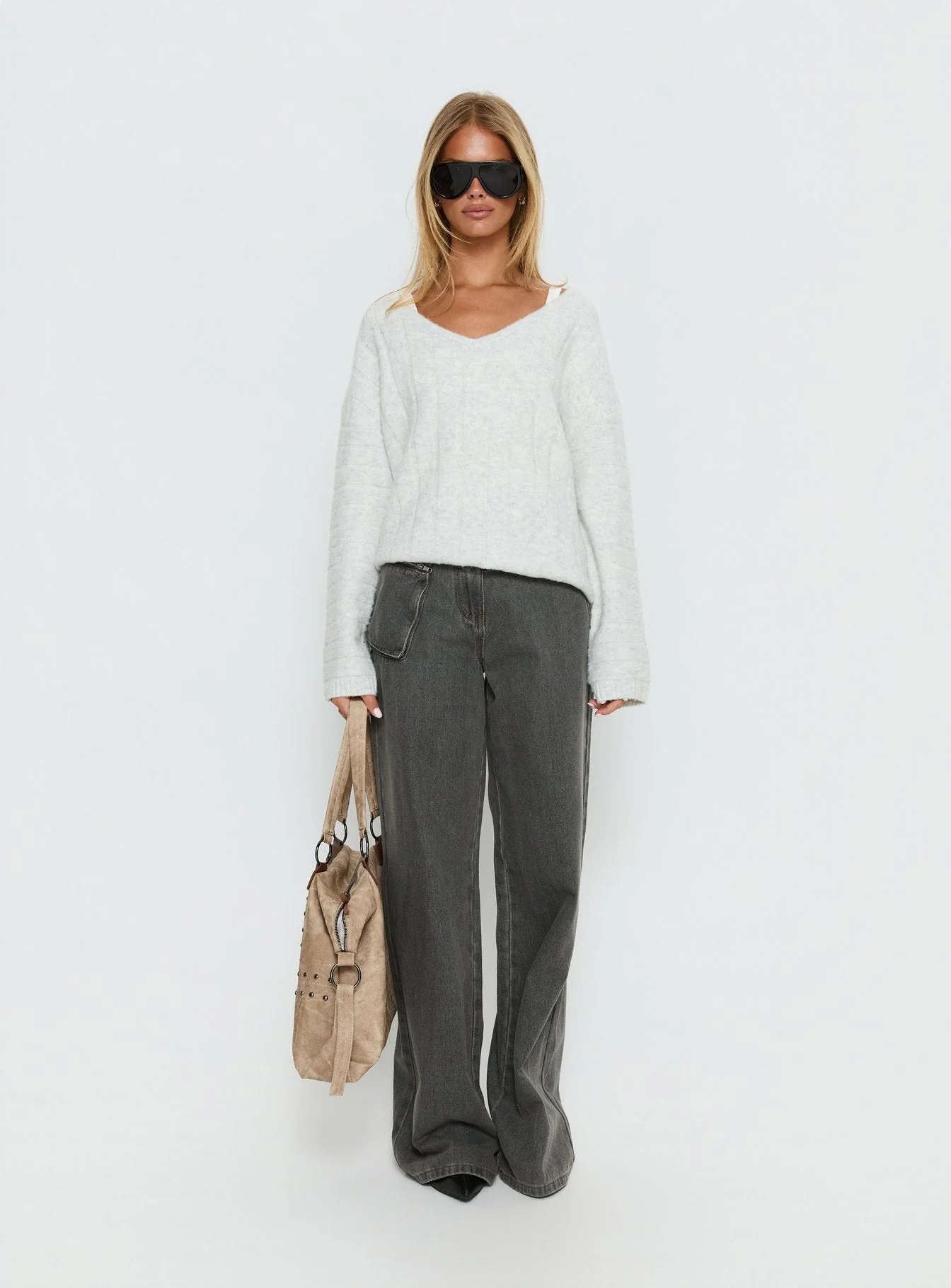 Main Thing Knit Sweater Grey Marle - Image 8