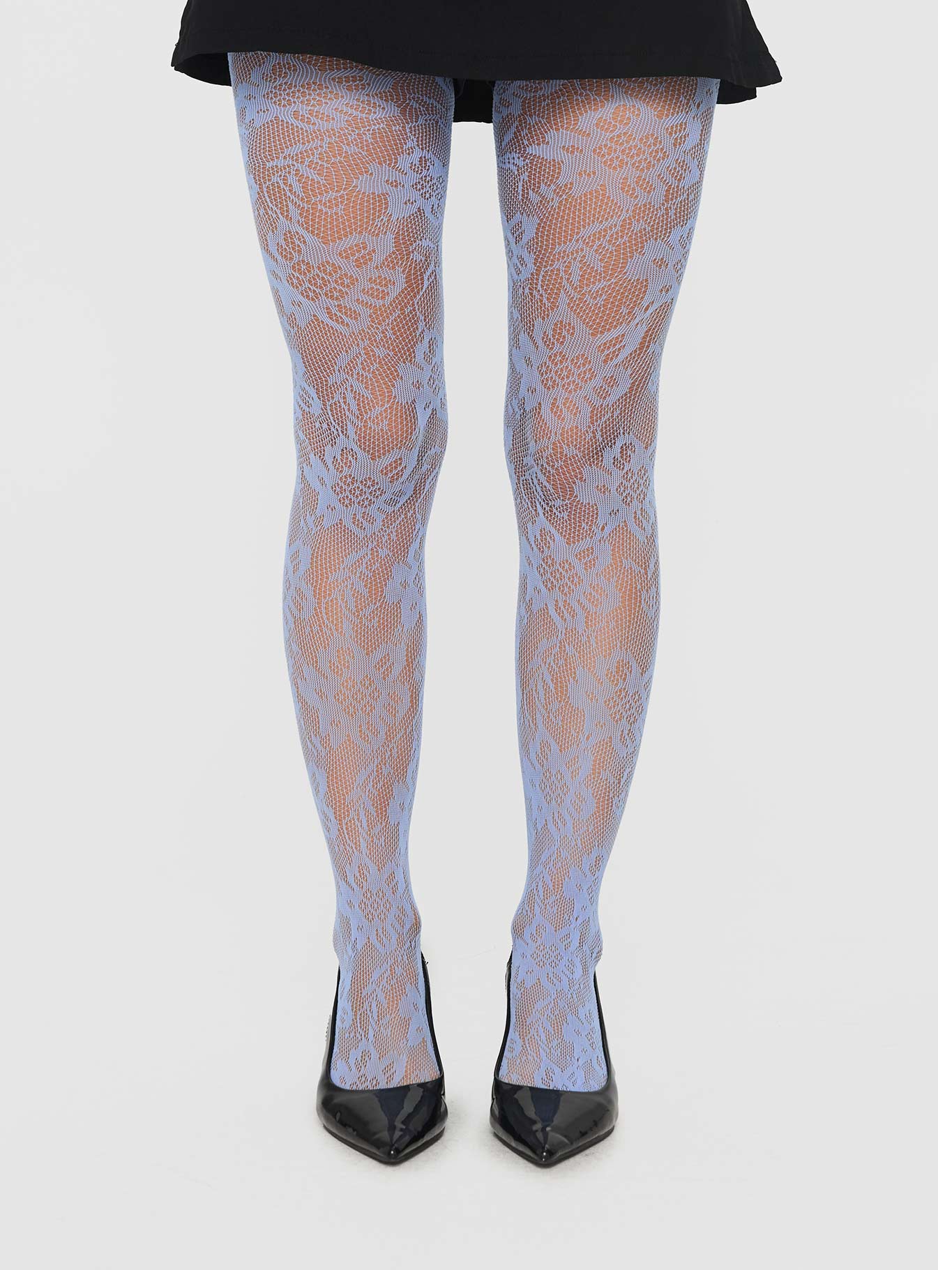 Ammelia Sheer Lace Stockings Blue - Image 2