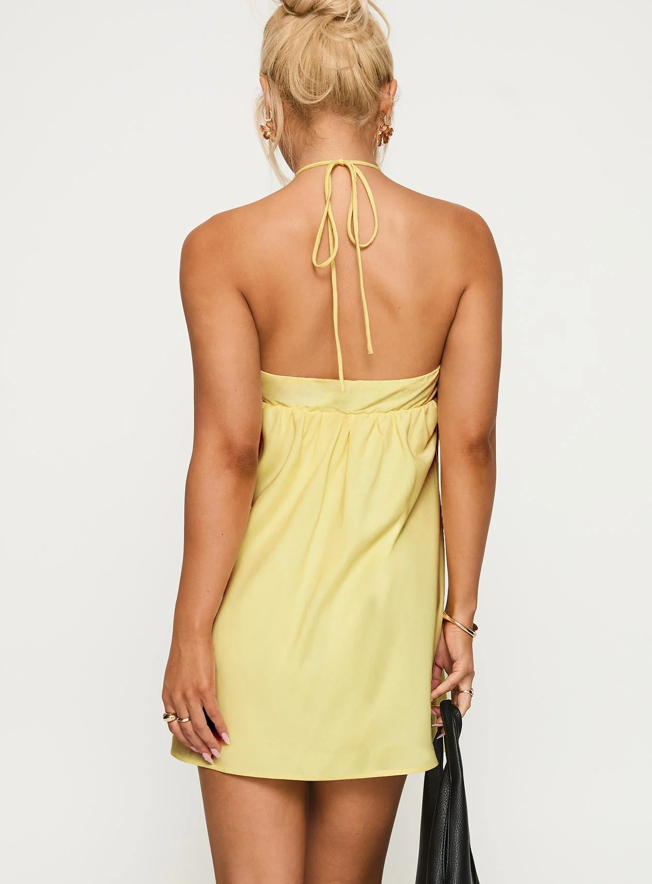 Moonlit Mini Dress Lemon - Image 5