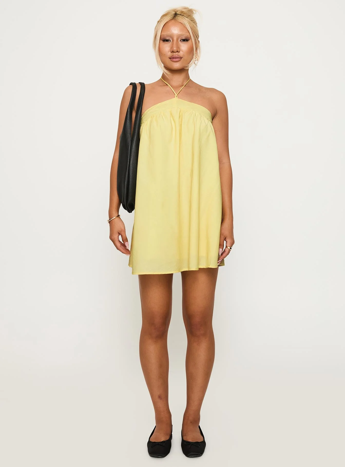 Moonlit Mini Dress Lemon - Image 7