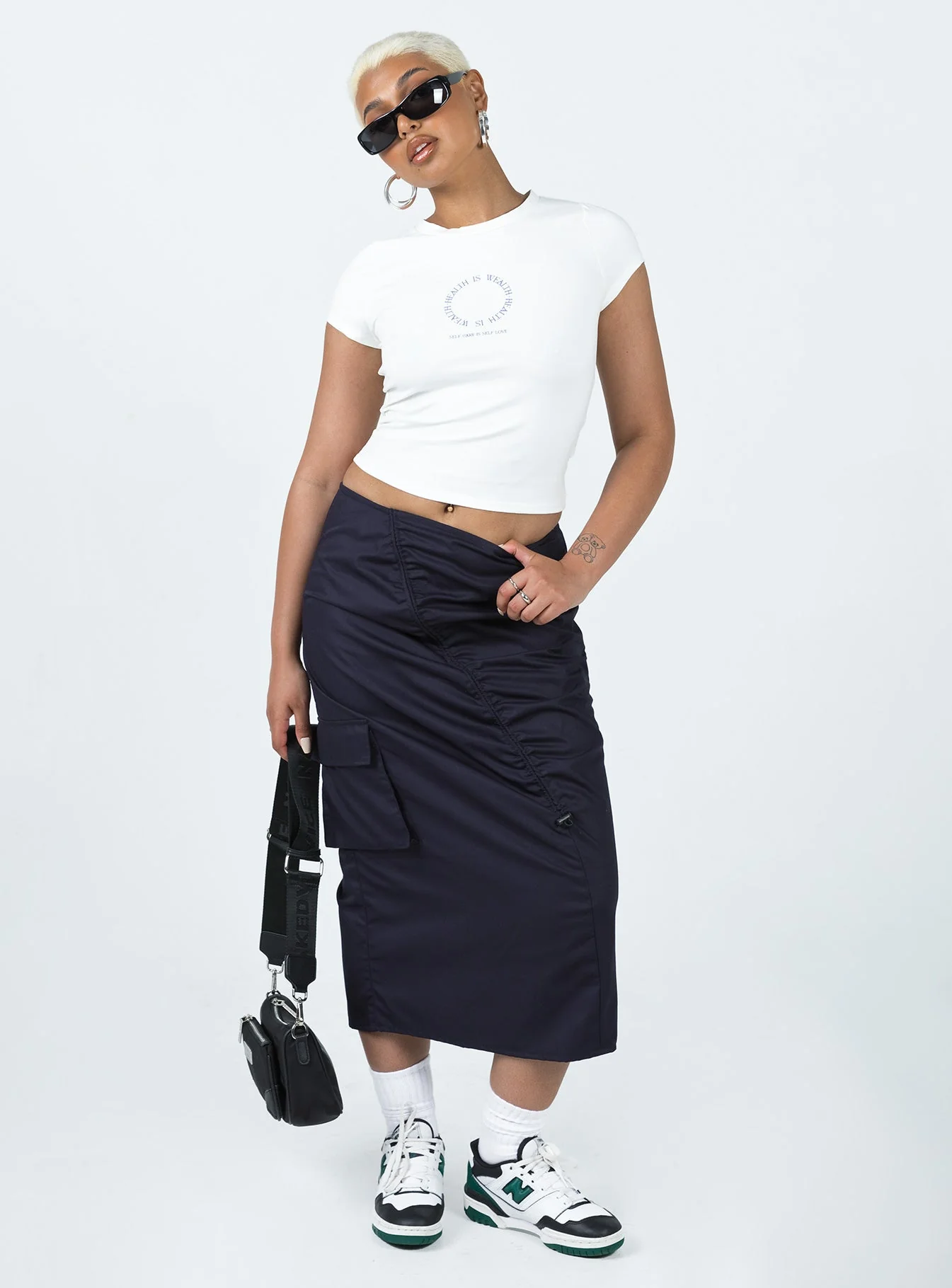 Motel Enore Skirt Navy - Image 3