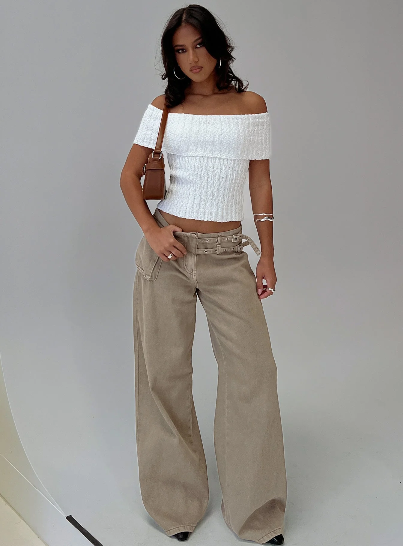 Murmur Off Shoulder Top White - Image 8