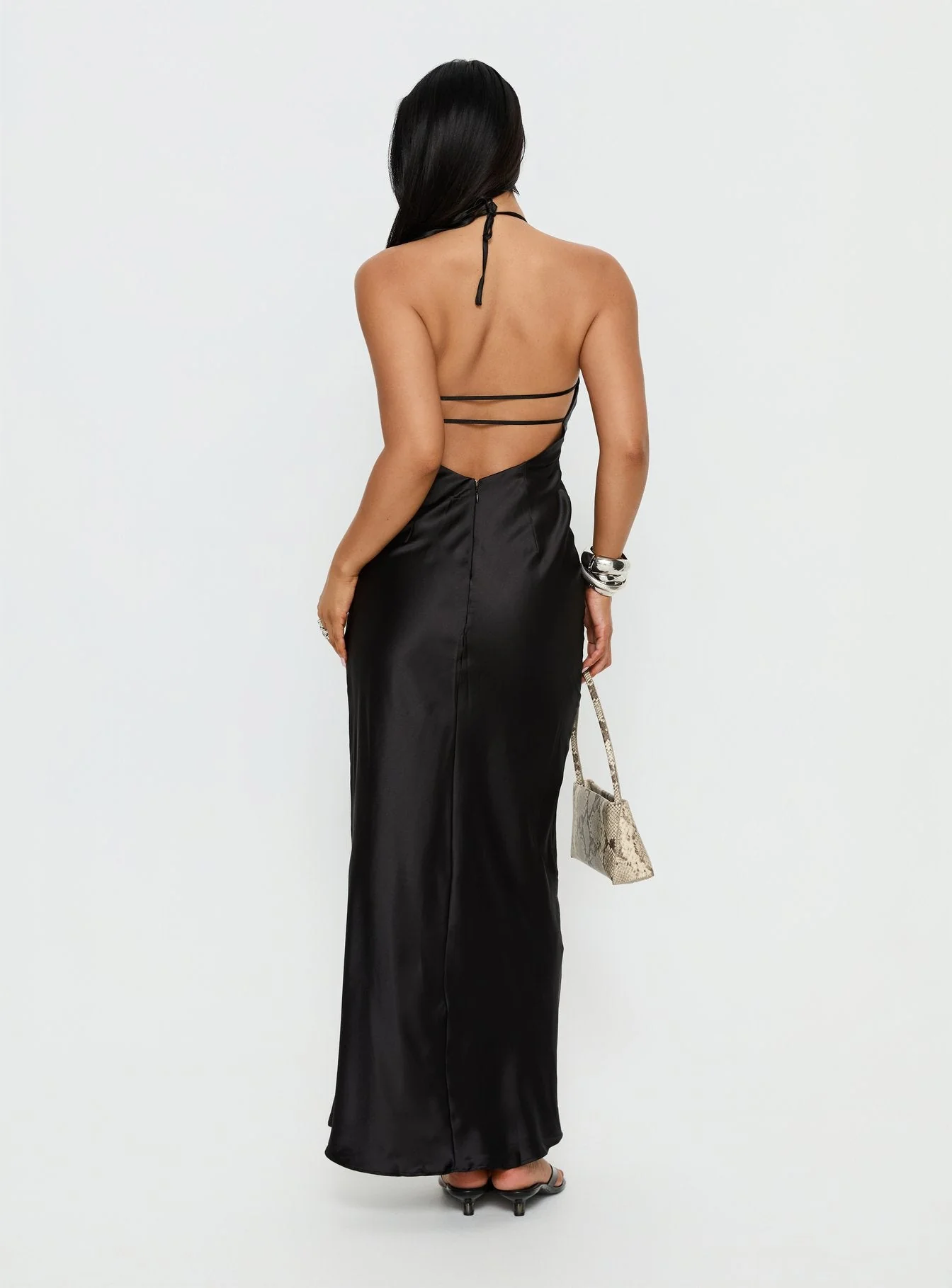 Nayani Halter Maxi Dress Black - Image 5