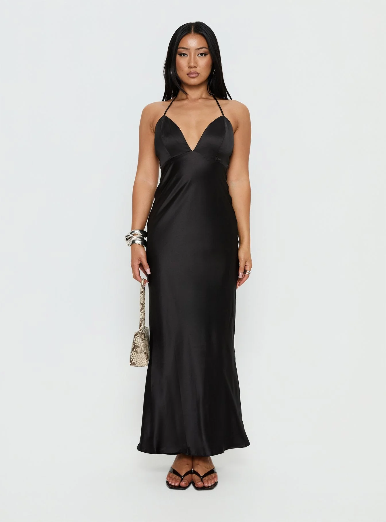 Nayani Halter Maxi Dress Black - Image 7