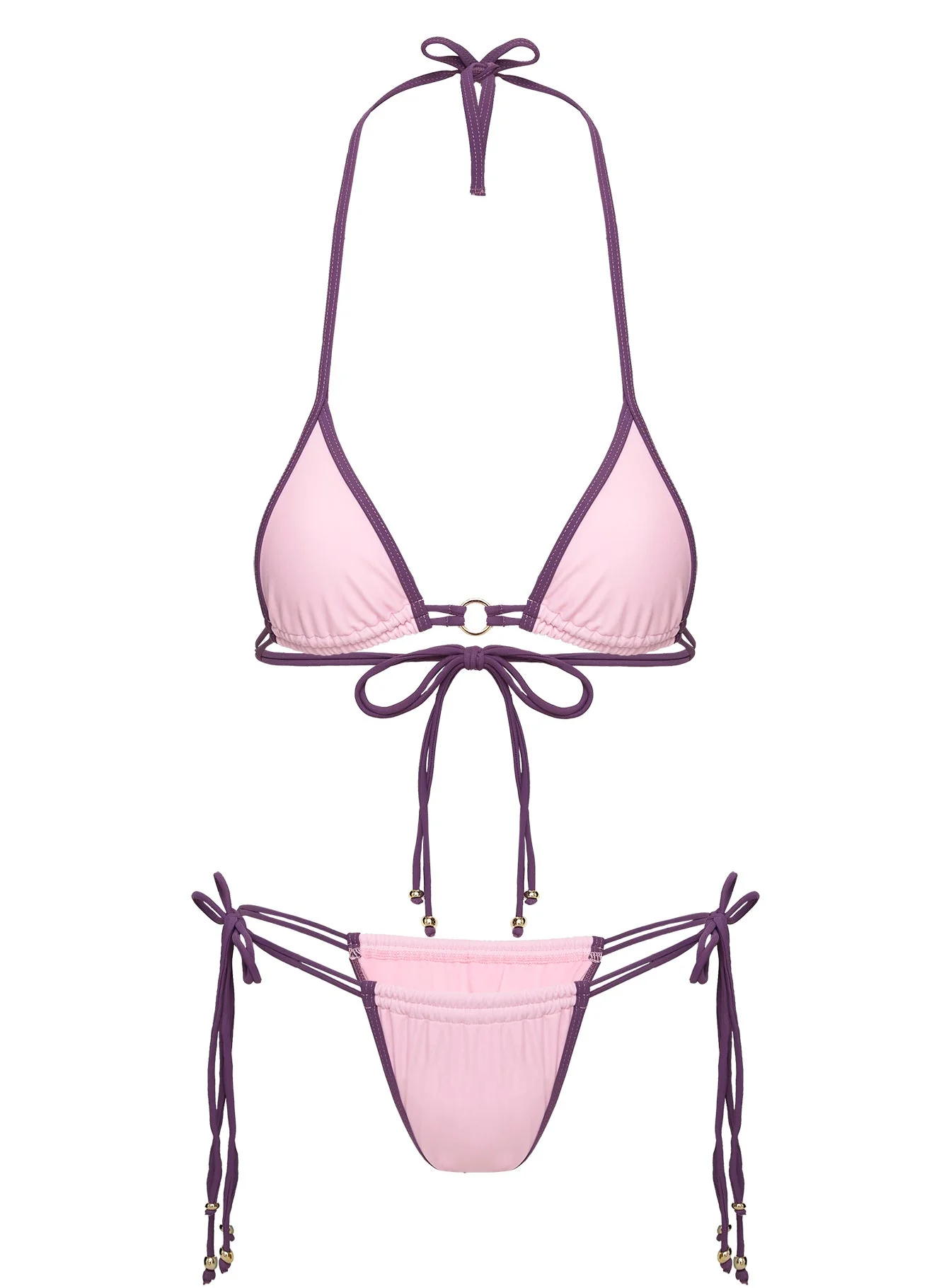 Nayeli Tie Side Bikini Bottoms Pink - Image 5