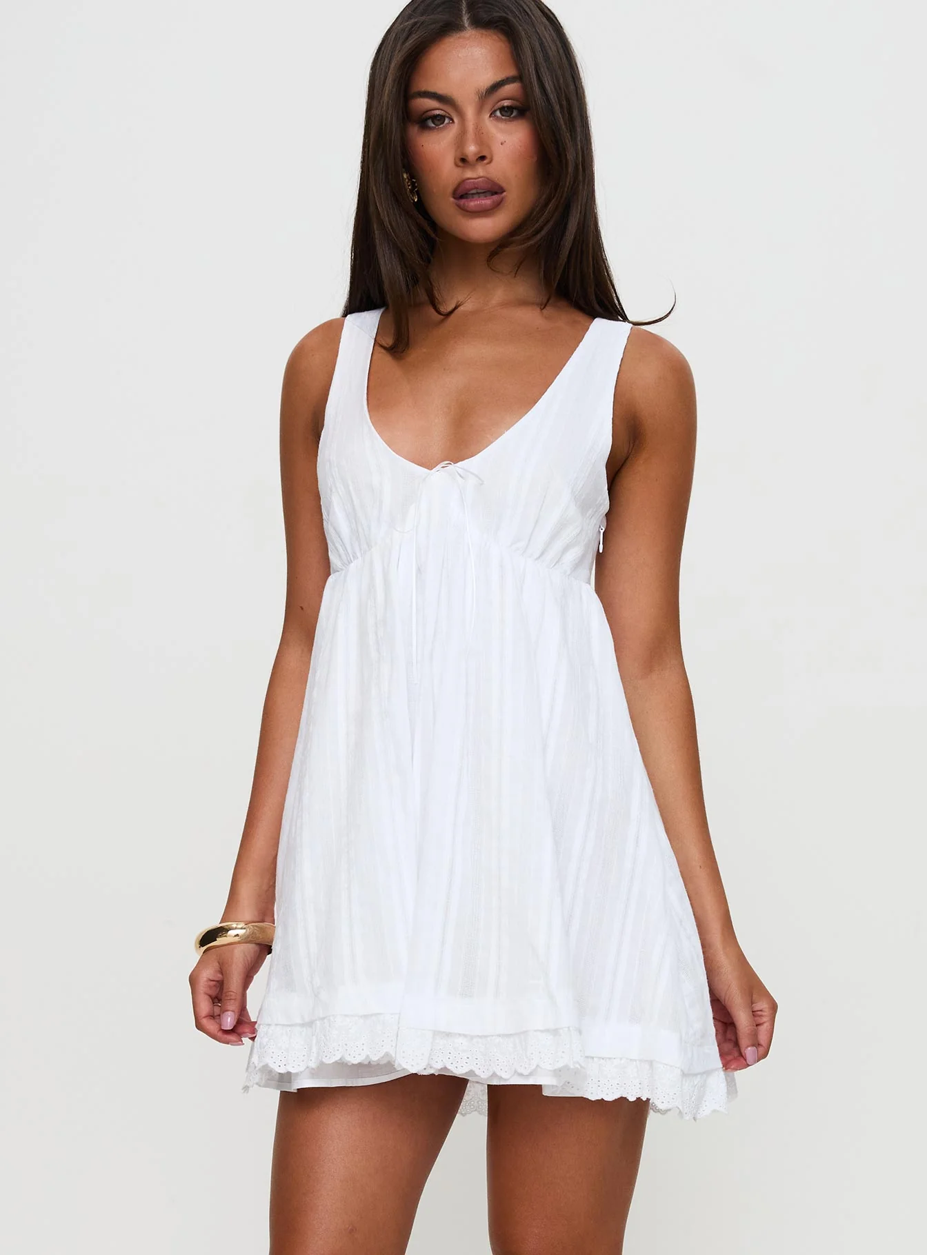 Nelty Mini Dress White - Image 2