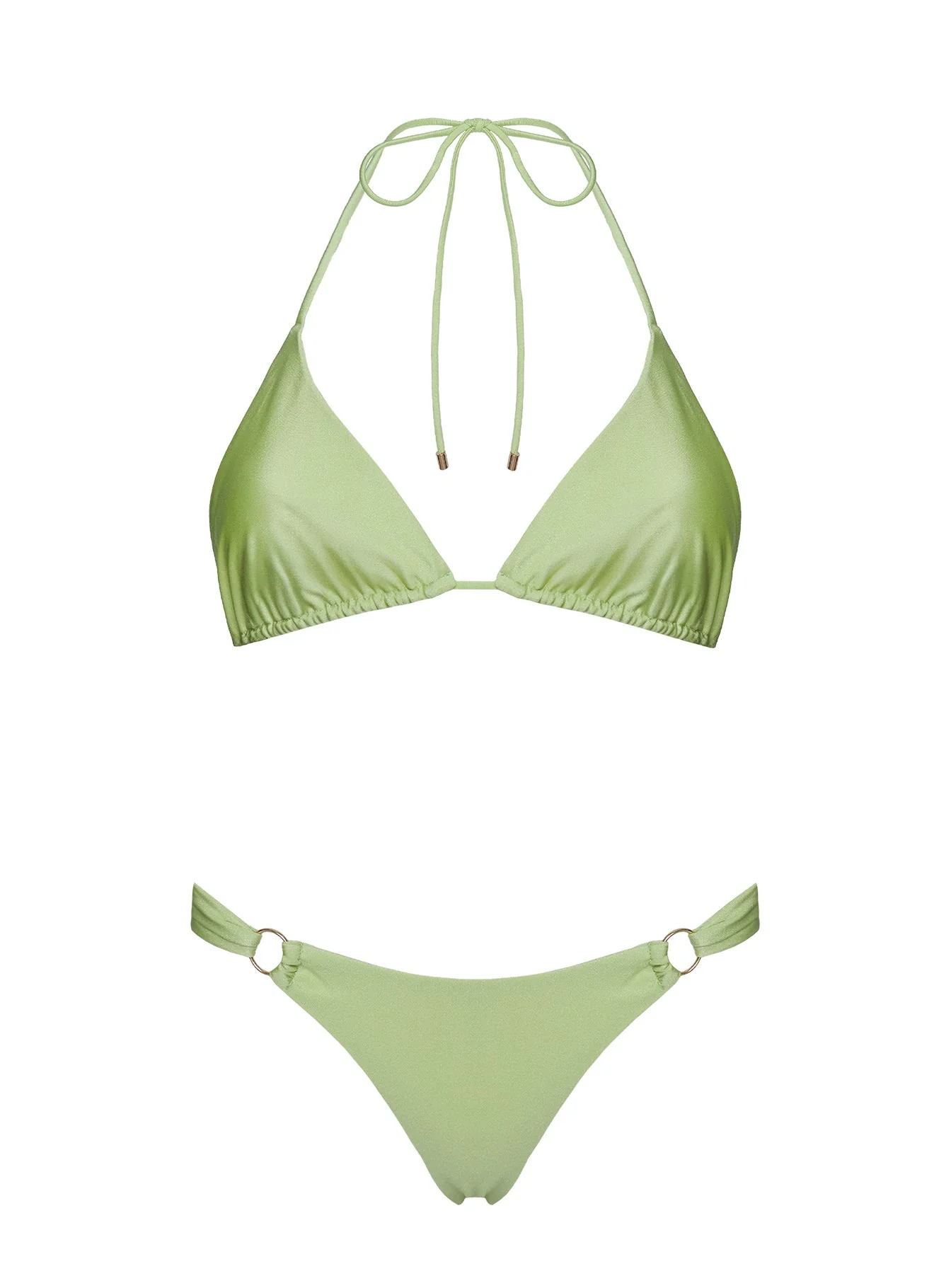 Nevaeh Shine Triangle Bikini Top Kiwi - Image 5