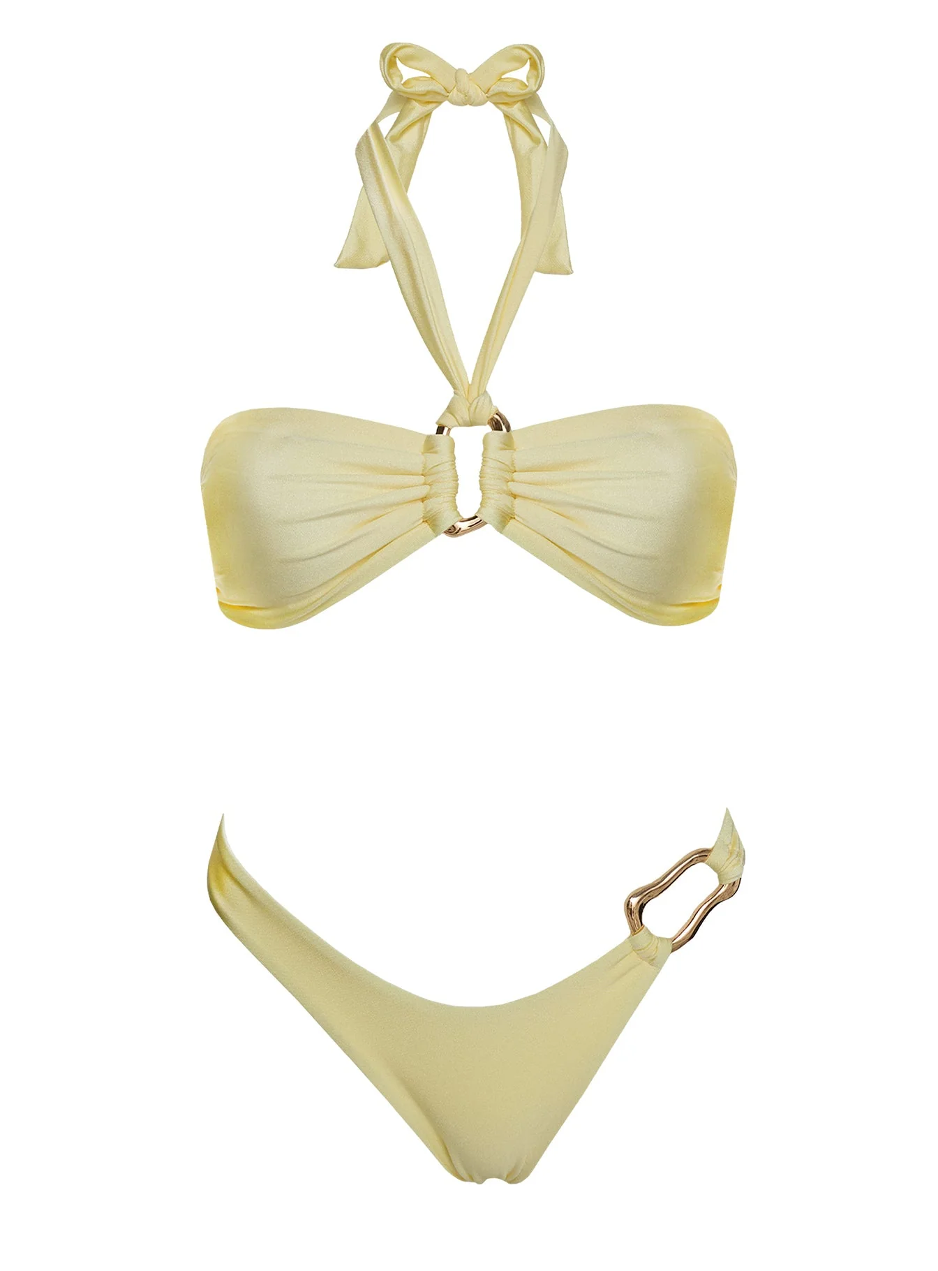 Nolanah Hardware High Side Bikini Bottoms Yellow - Image 5