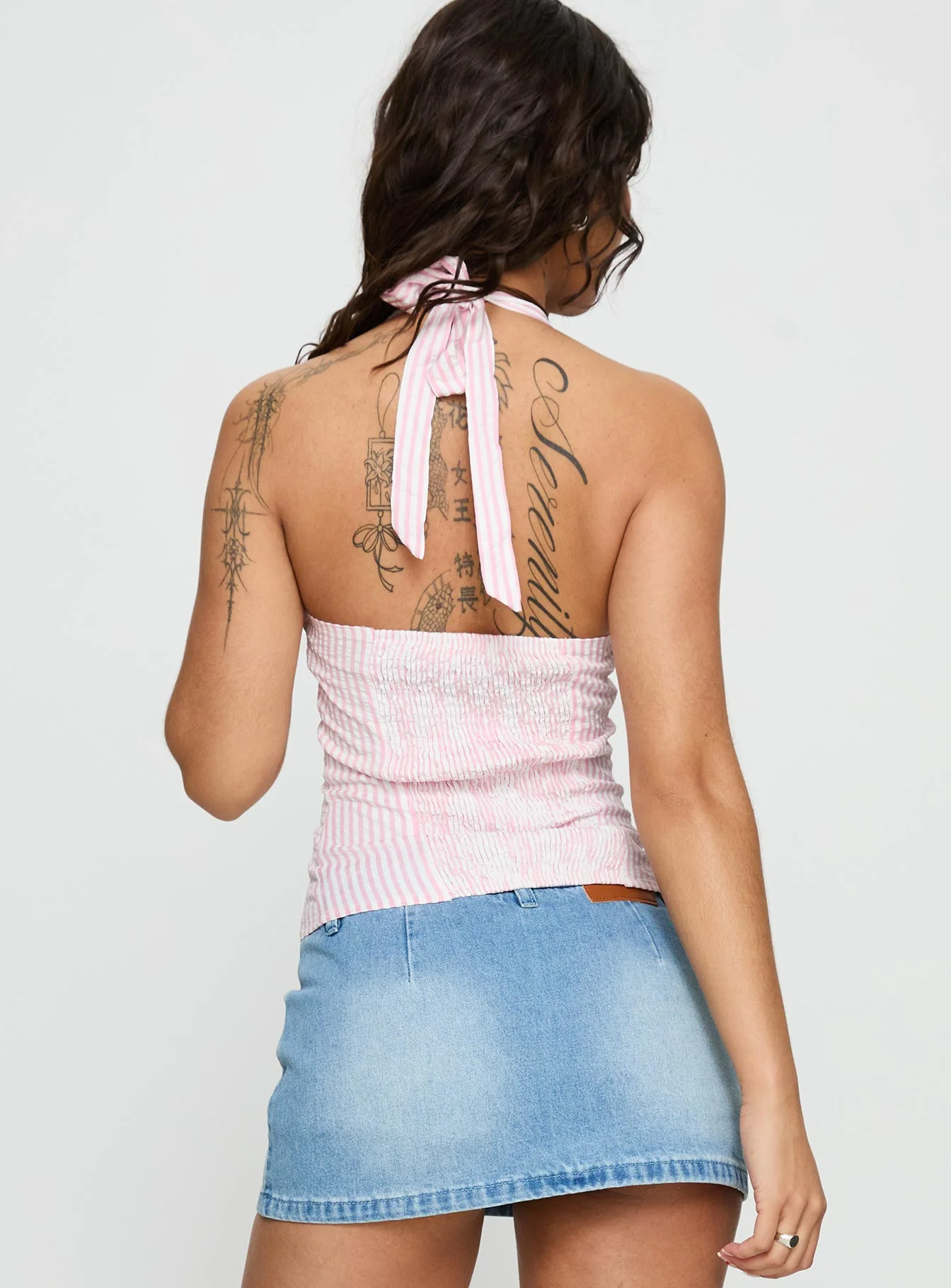 Old Friend Halter Top Pink Stripe - Image 4