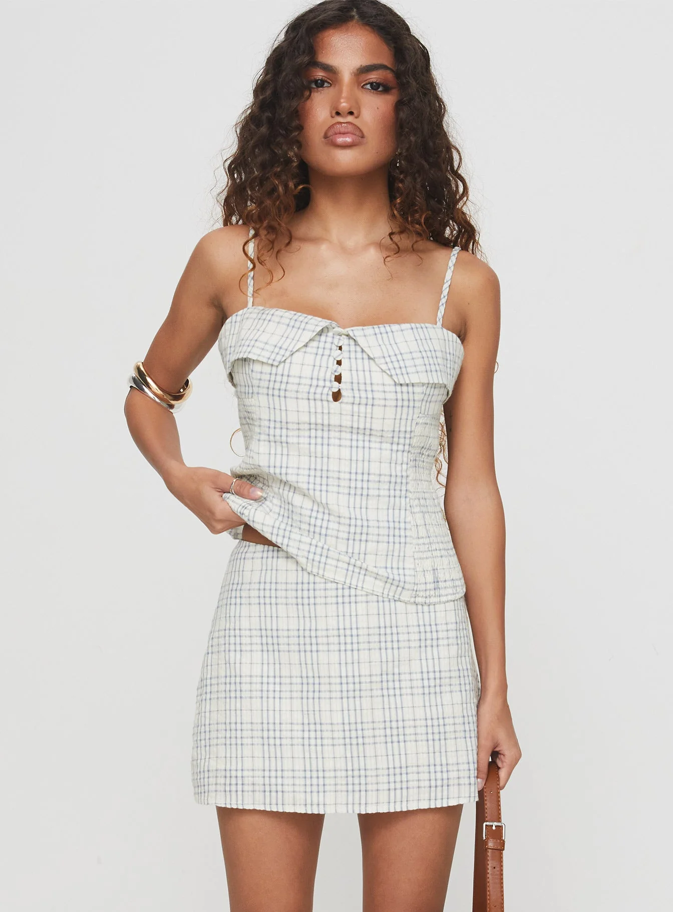 Olivine Skort Blue / White Check - Image 2