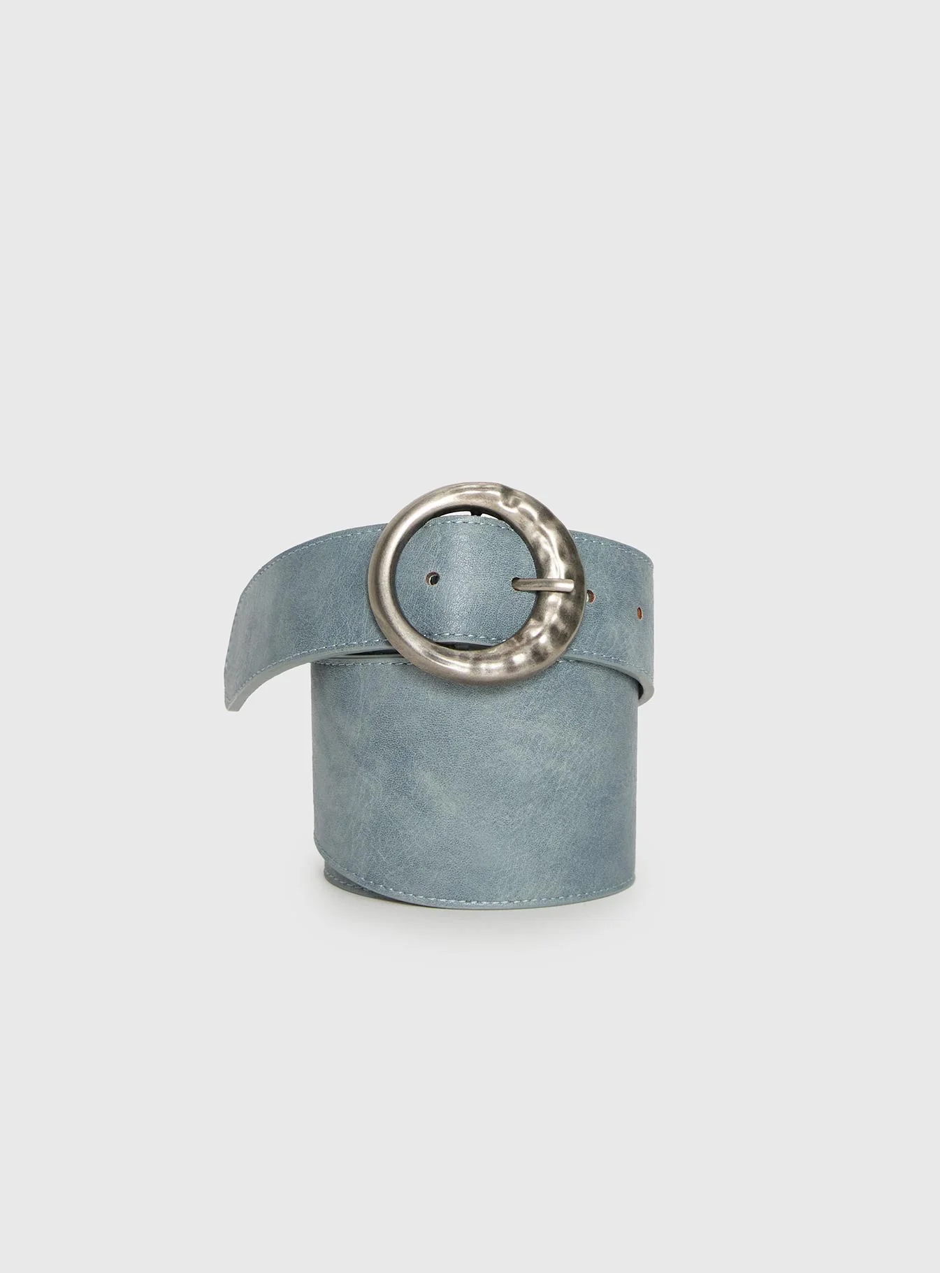 Orelia Faux Leather Statement Belt Blue - Image 2