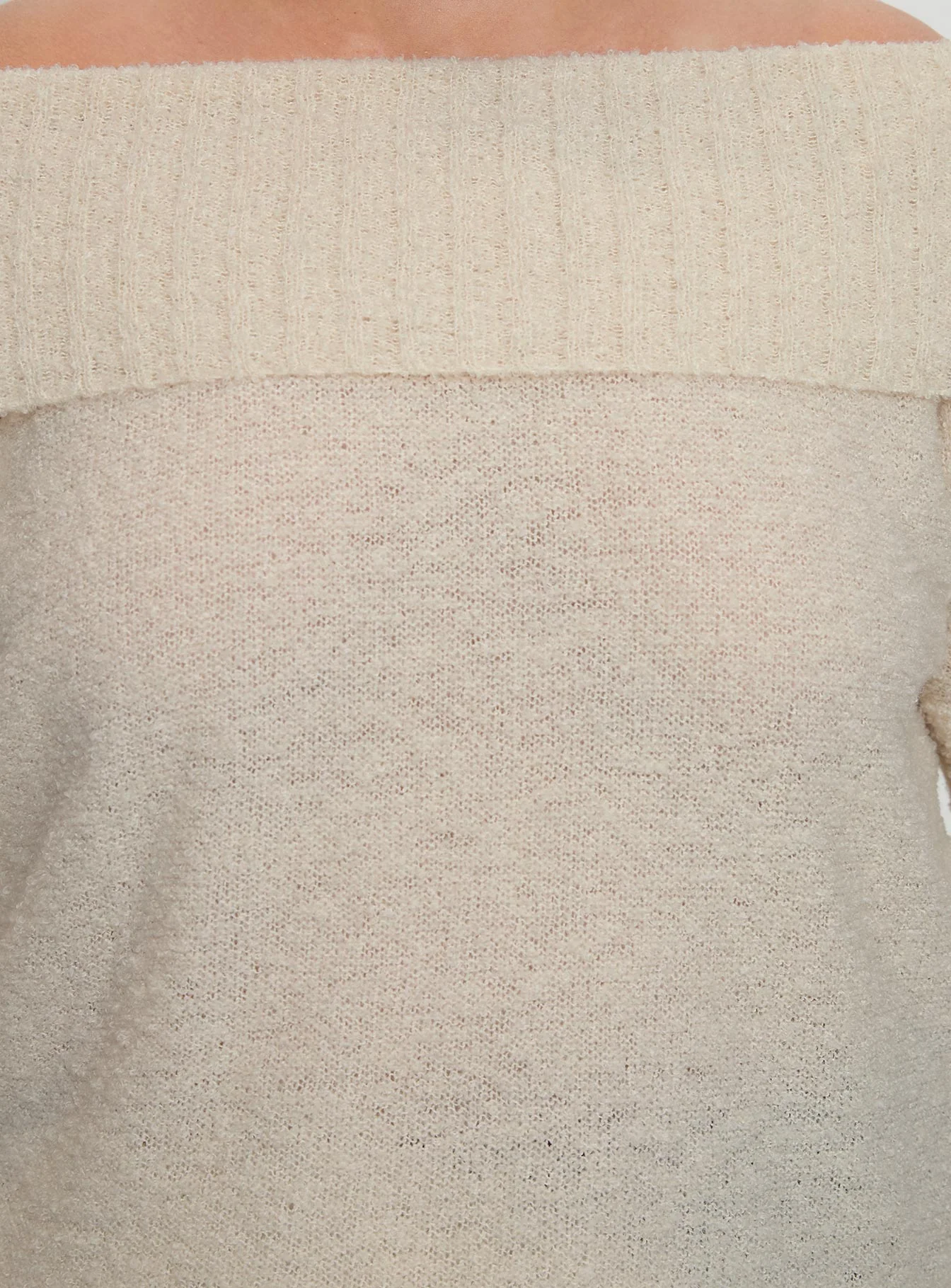 Parkley Boucle Off The Shoulder Cream Curve - Image 6