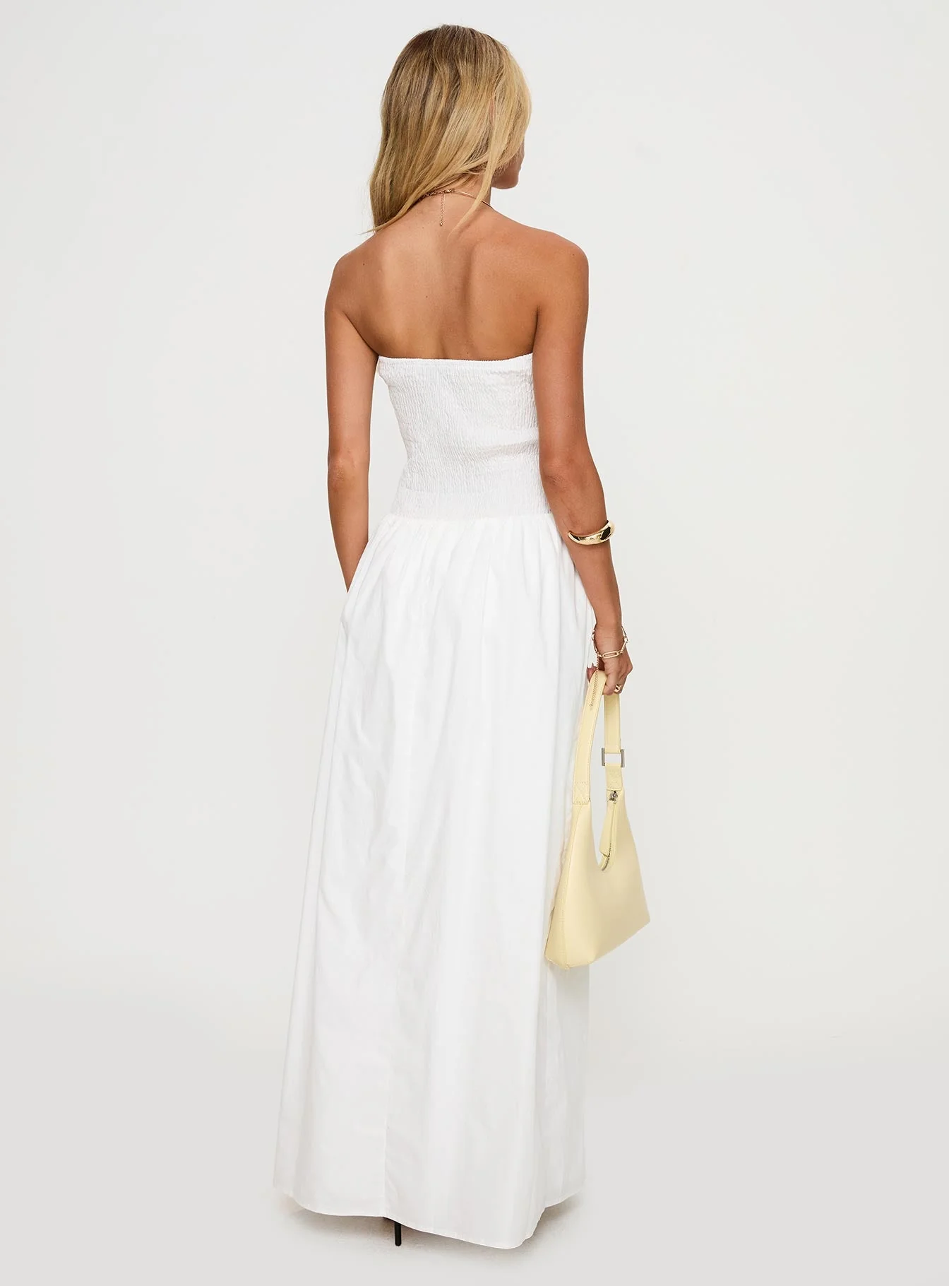 Percie Strapless Maxi Dress White - Image 5