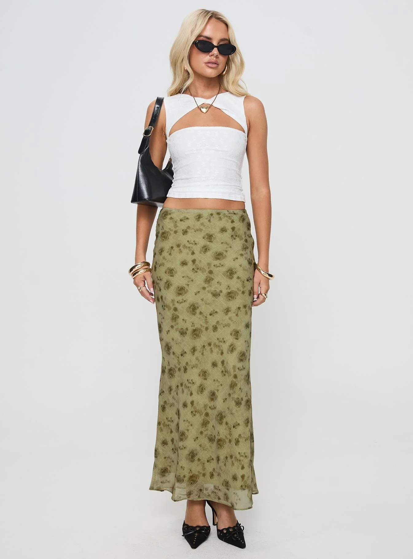 Piazia Maxi Skirt Green - Image 2