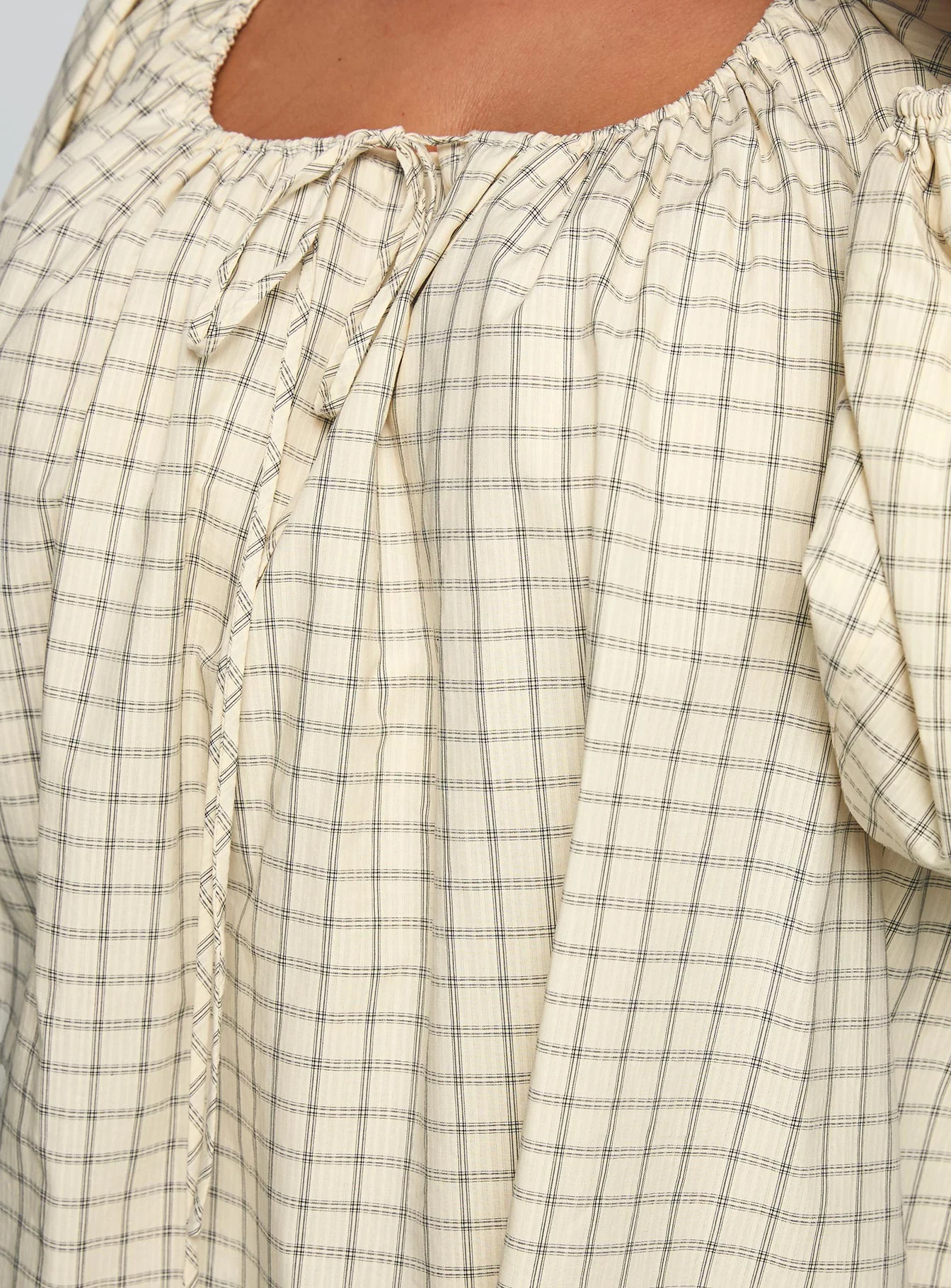 Preacher Playsuit White Check Curve - Image 6