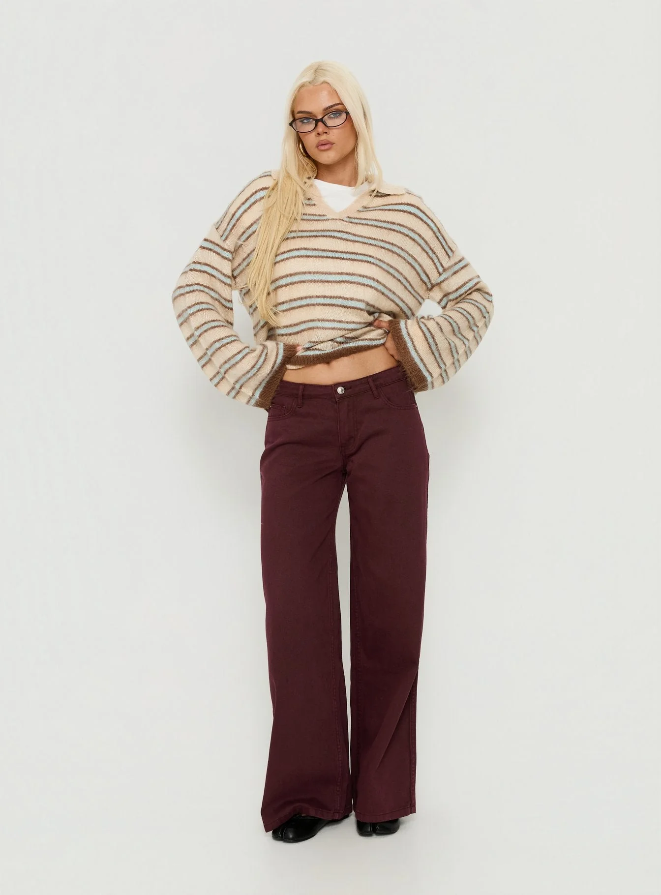 Ramos Low Rise Denim Jeans Currant - Image 2