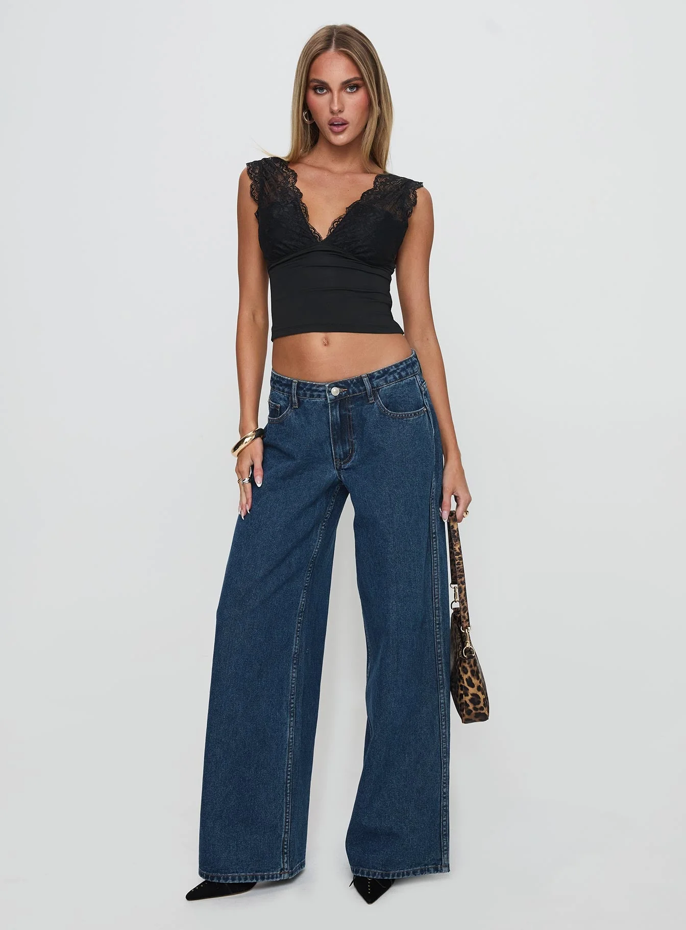 Ramos Low Rise Denim Jeans Dark Blue Wash - Image 3