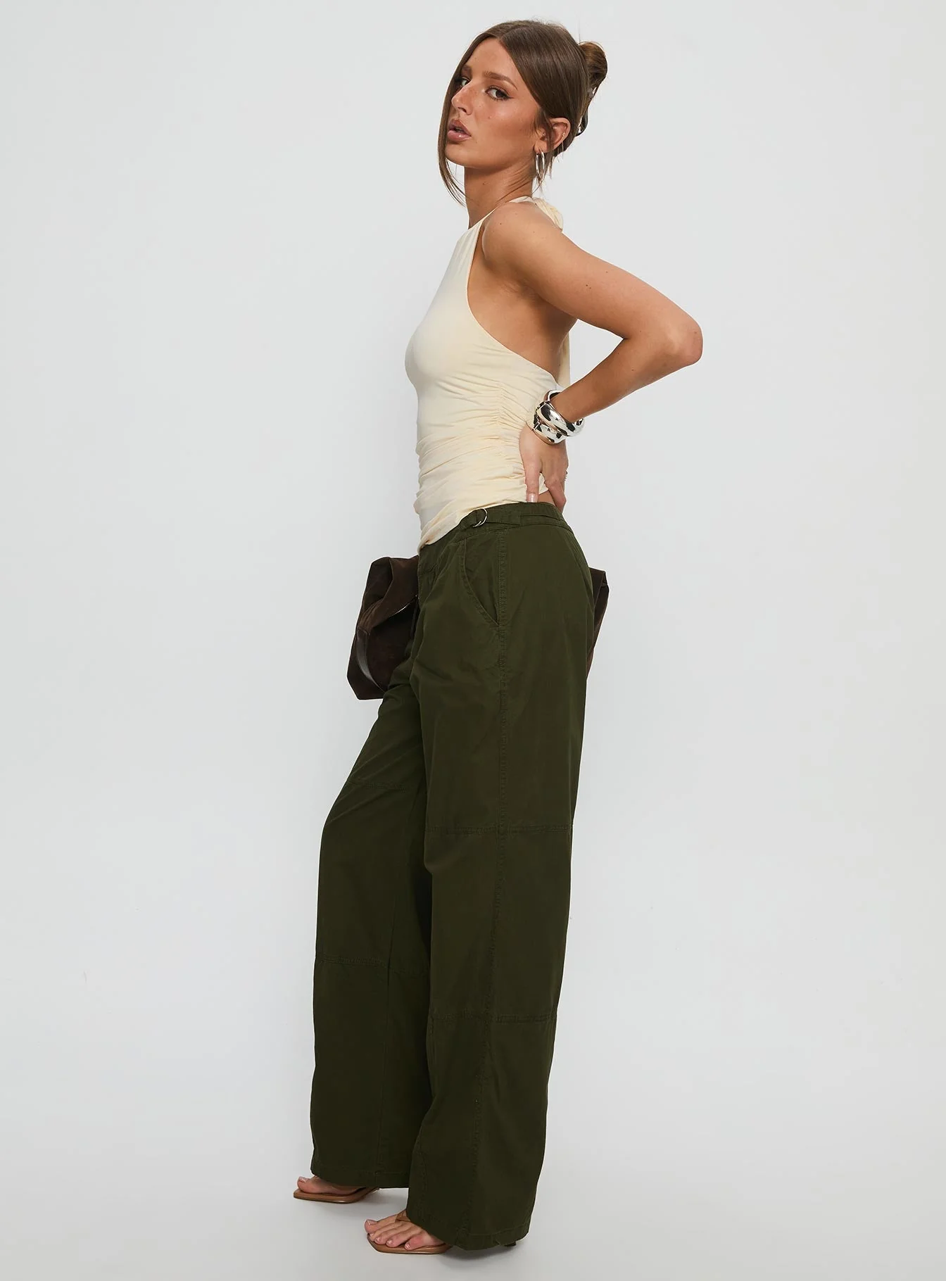 Ravenscroft Cargo Pant Washed Dark Khaki - Image 4