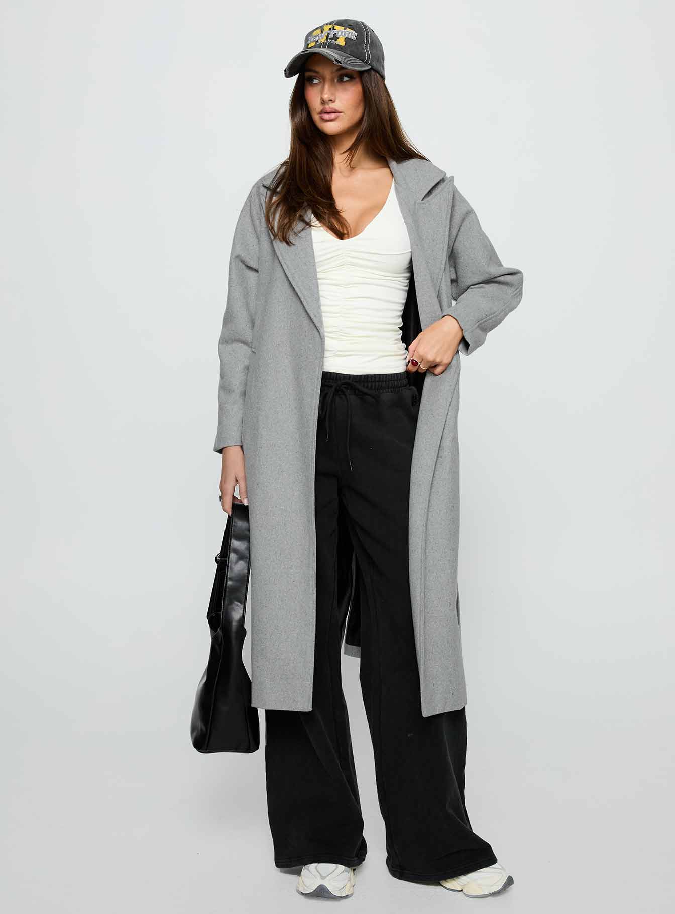 Real Talk Trench Coat Grey - Image 2