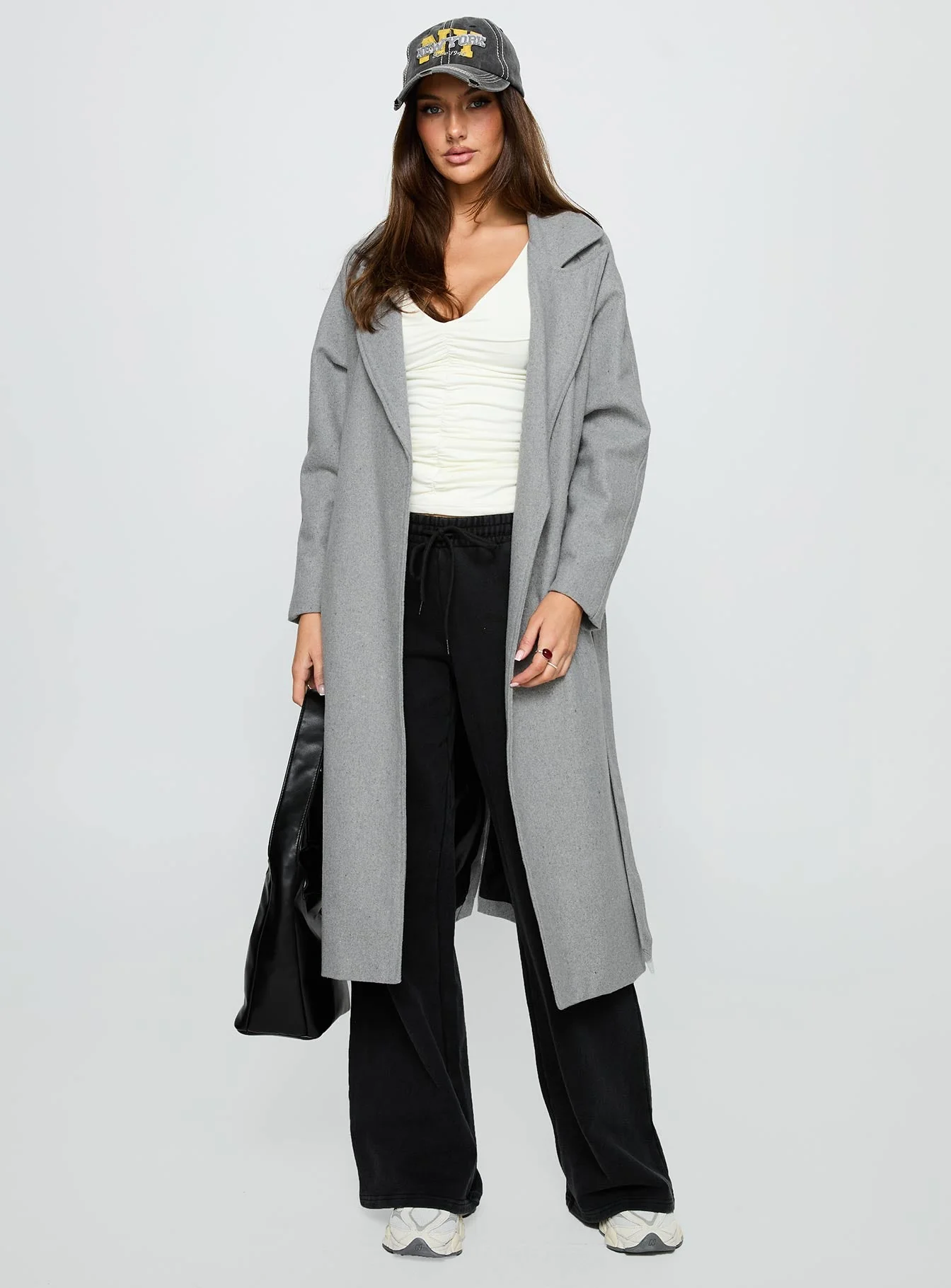 Real Talk Trench Coat Grey - Image 3