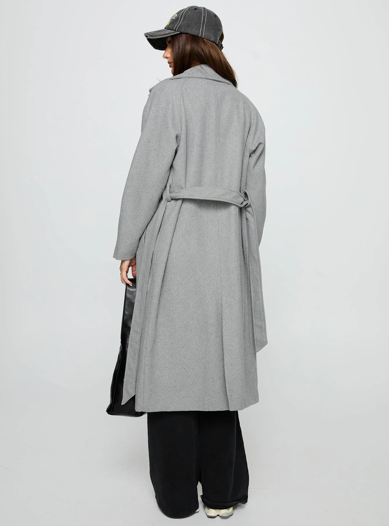 Real Talk Trench Coat Grey - Image 5