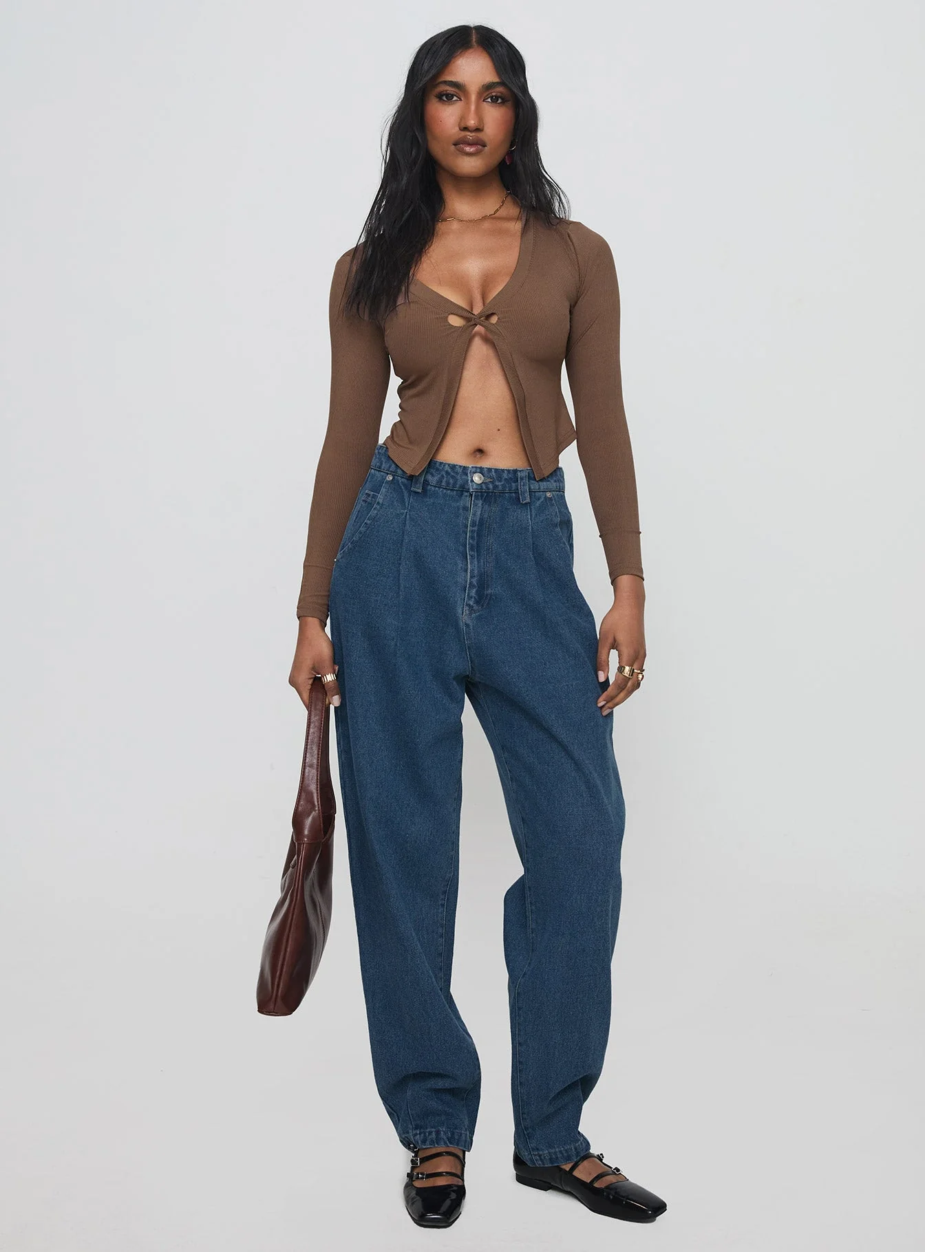 Rennes Twist Front Top Brown - Image 3
