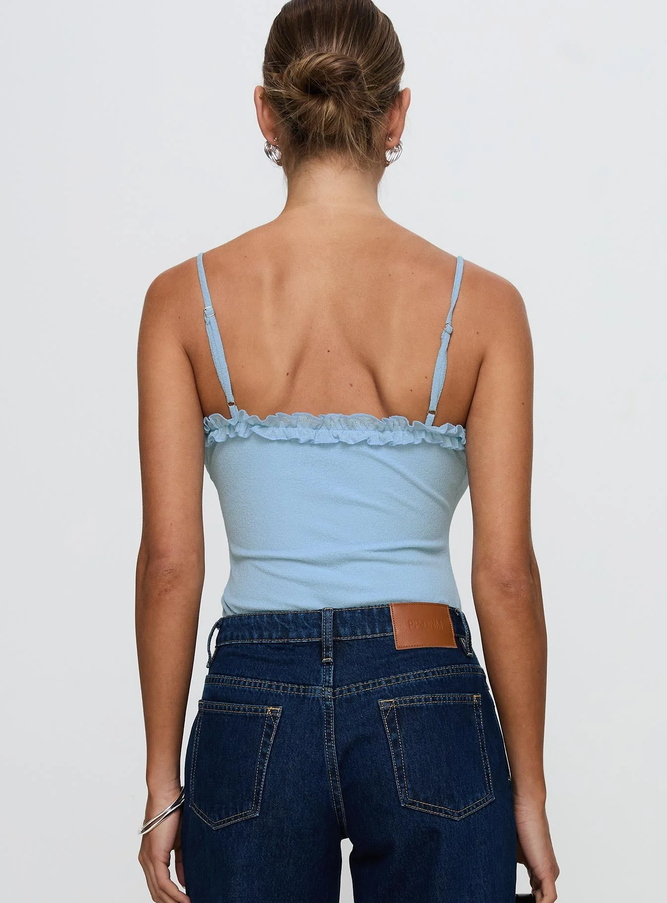 Rhyde Plunging Frill Bodysuit Blue - Image 5