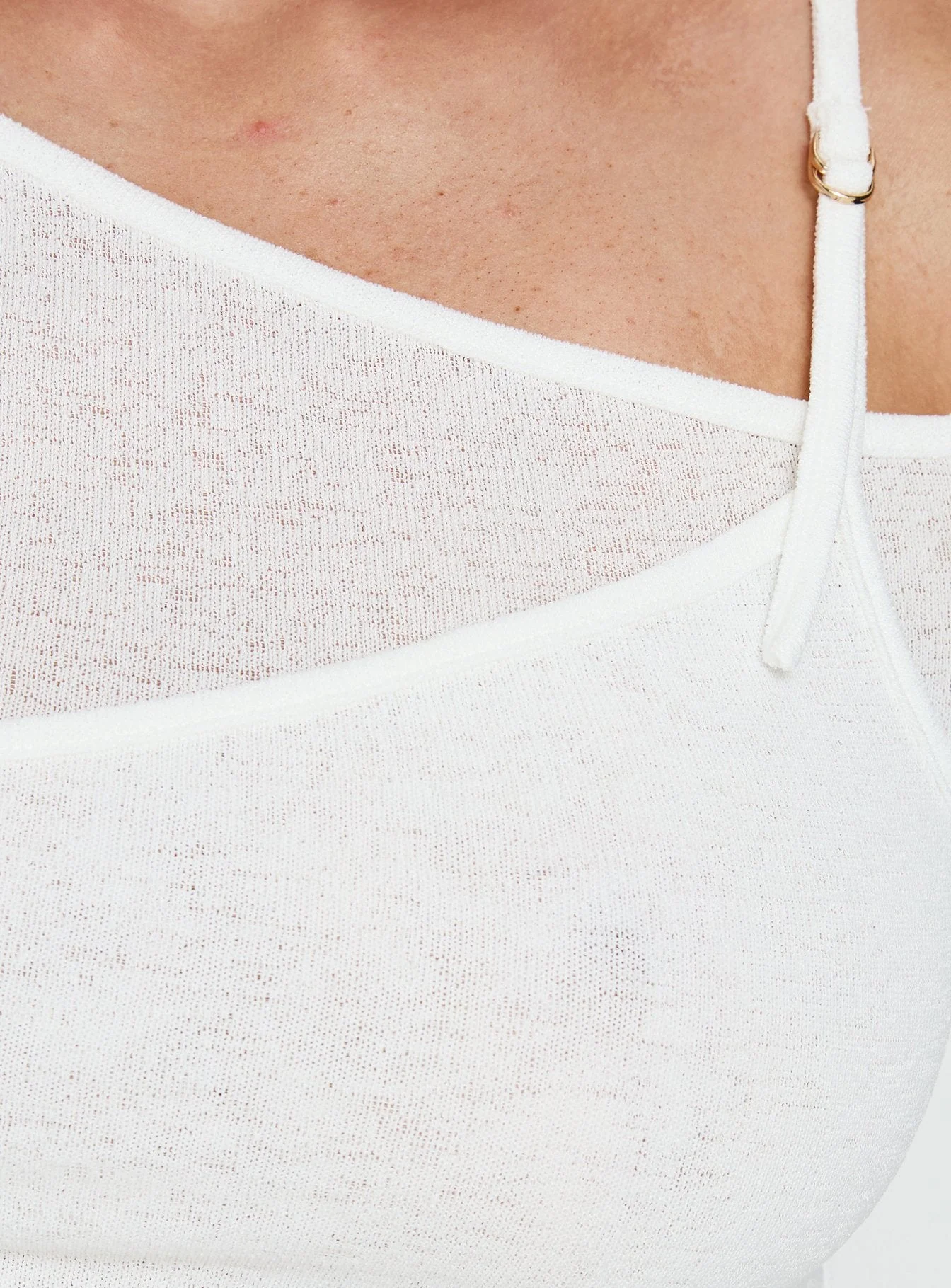 Rosca Layered Long Sleeve Top White - Image 6