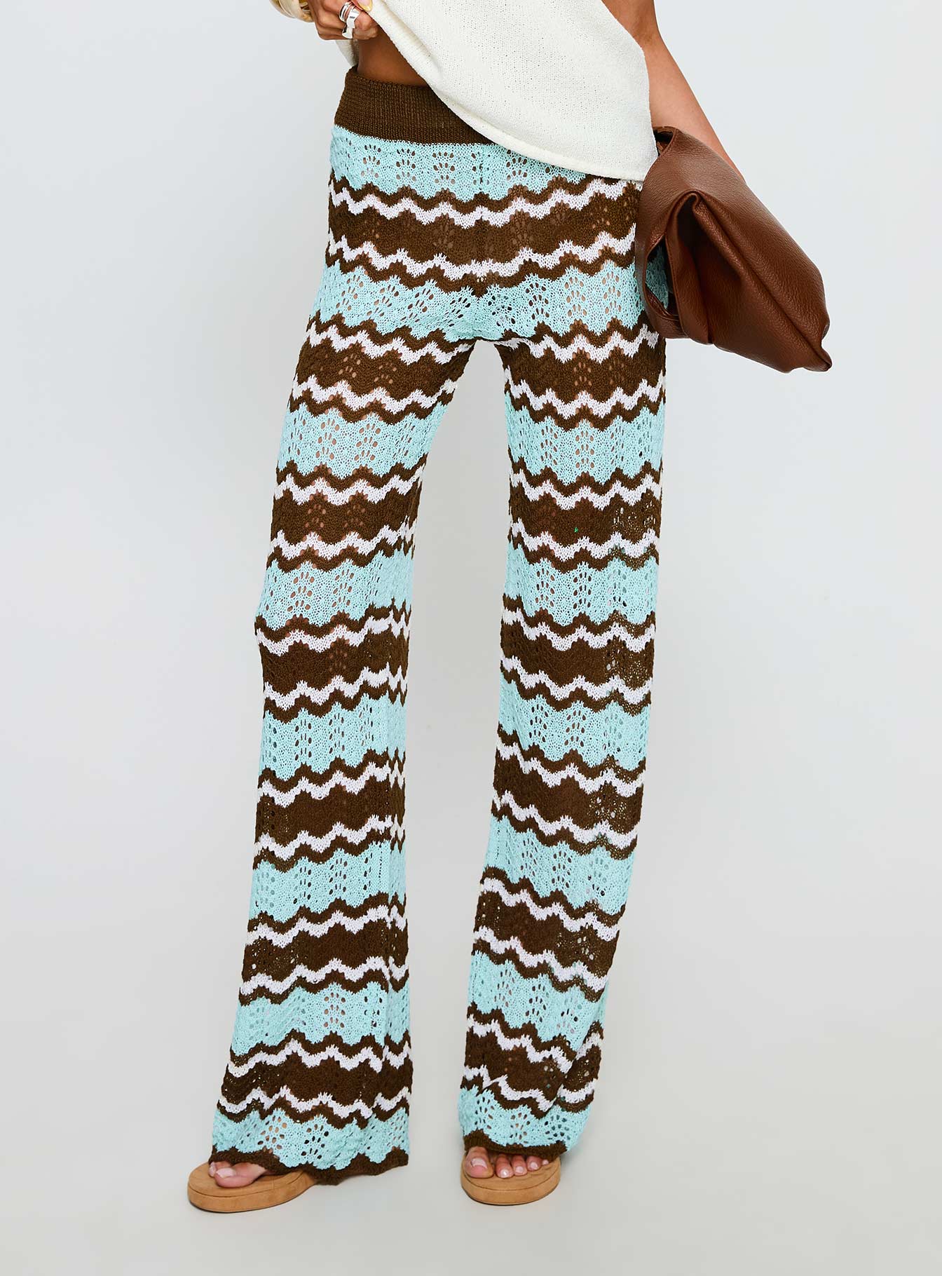 Rozia Knit Pant Blue Stripe - Image 2